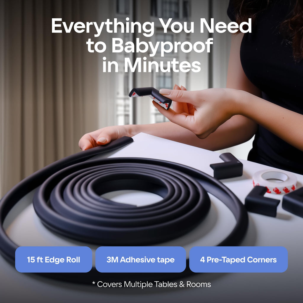 16.2 ft Babyproofing Foam Edge and Corner Guard Set