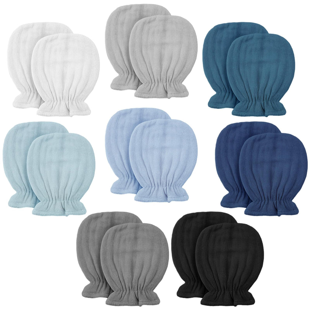 Jeere Newborn Muslin No-Scratch Mittens for 0–6 Months