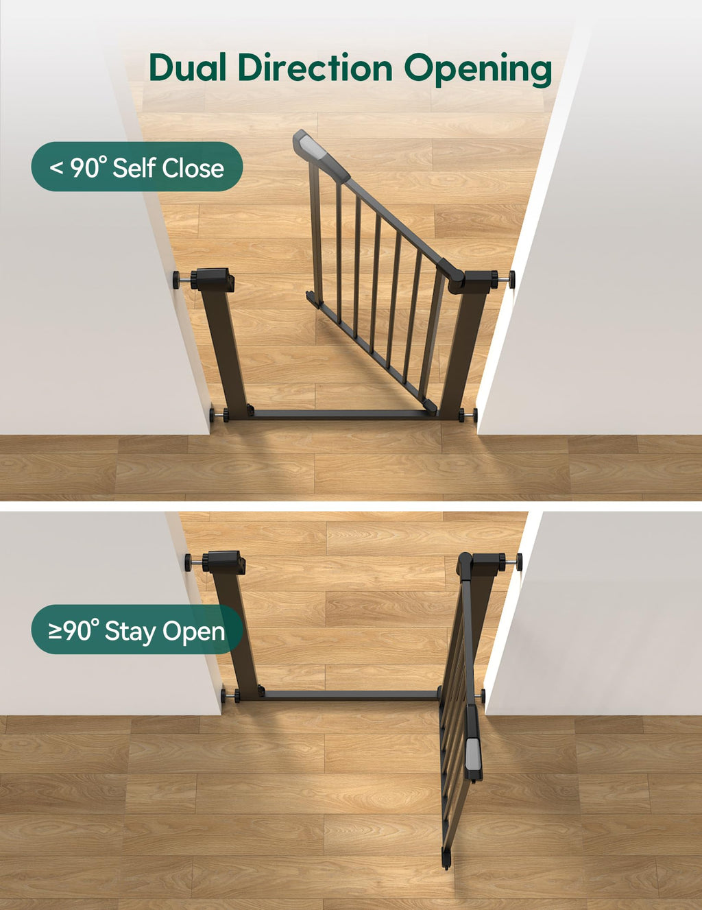 Babelio Auto-Close Baby Gate for Doorways and Stairs