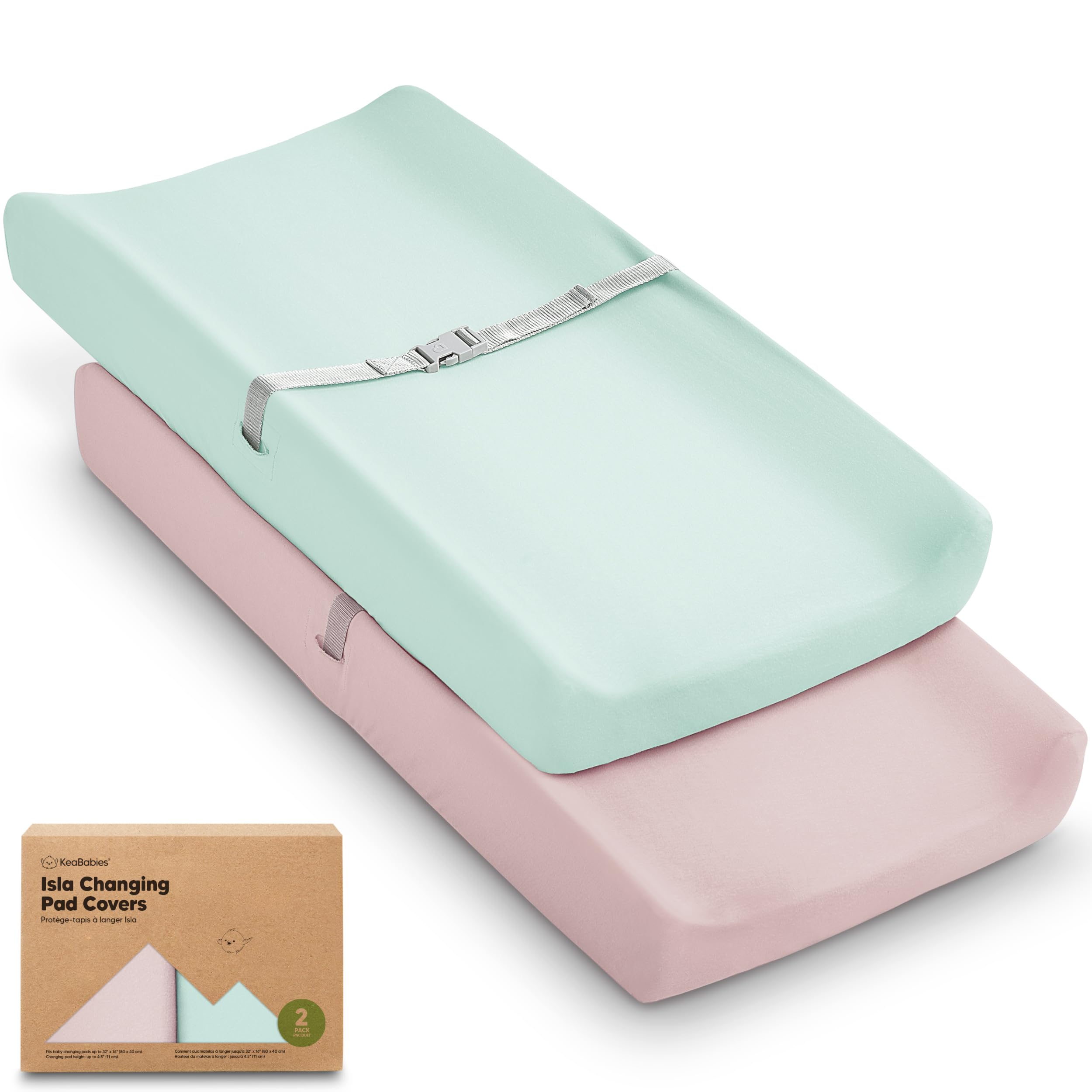 2-Pack Organic Cotton Changing Pad Covers for Babies