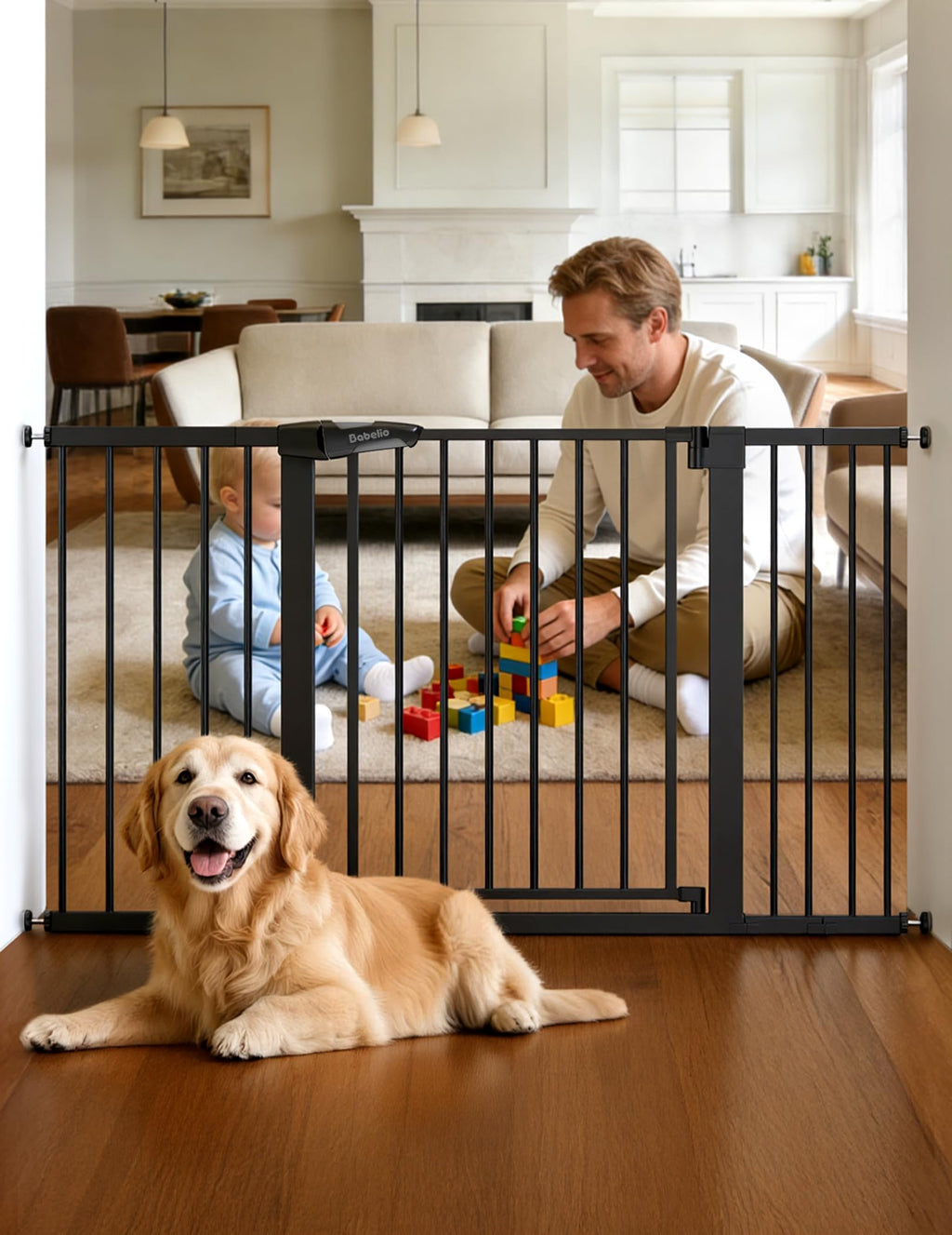 Babelio Auto-Close Baby Gate for Doorways and Stairs