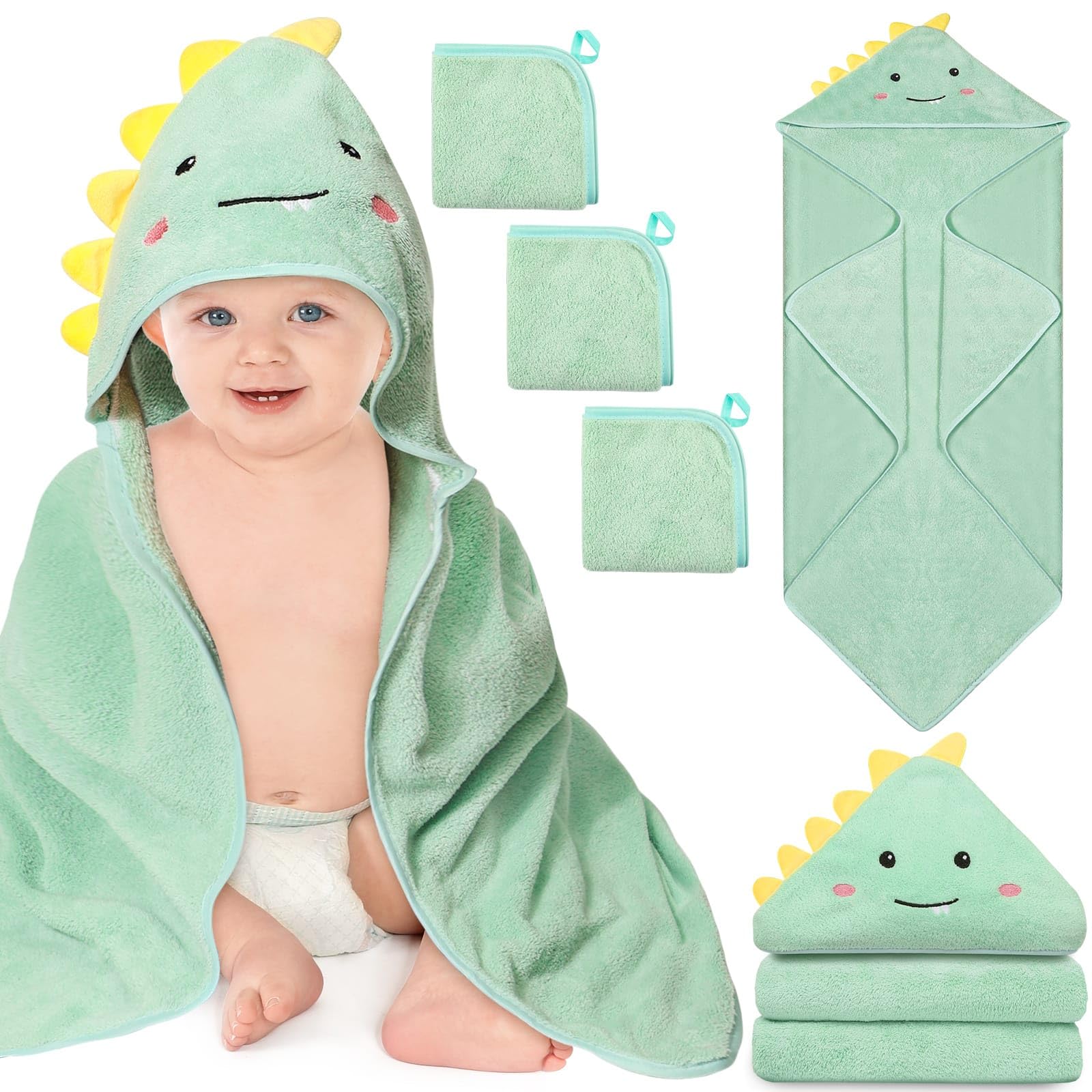 Sublaga Soft Absorbent Hooded Baby Bath Towel
