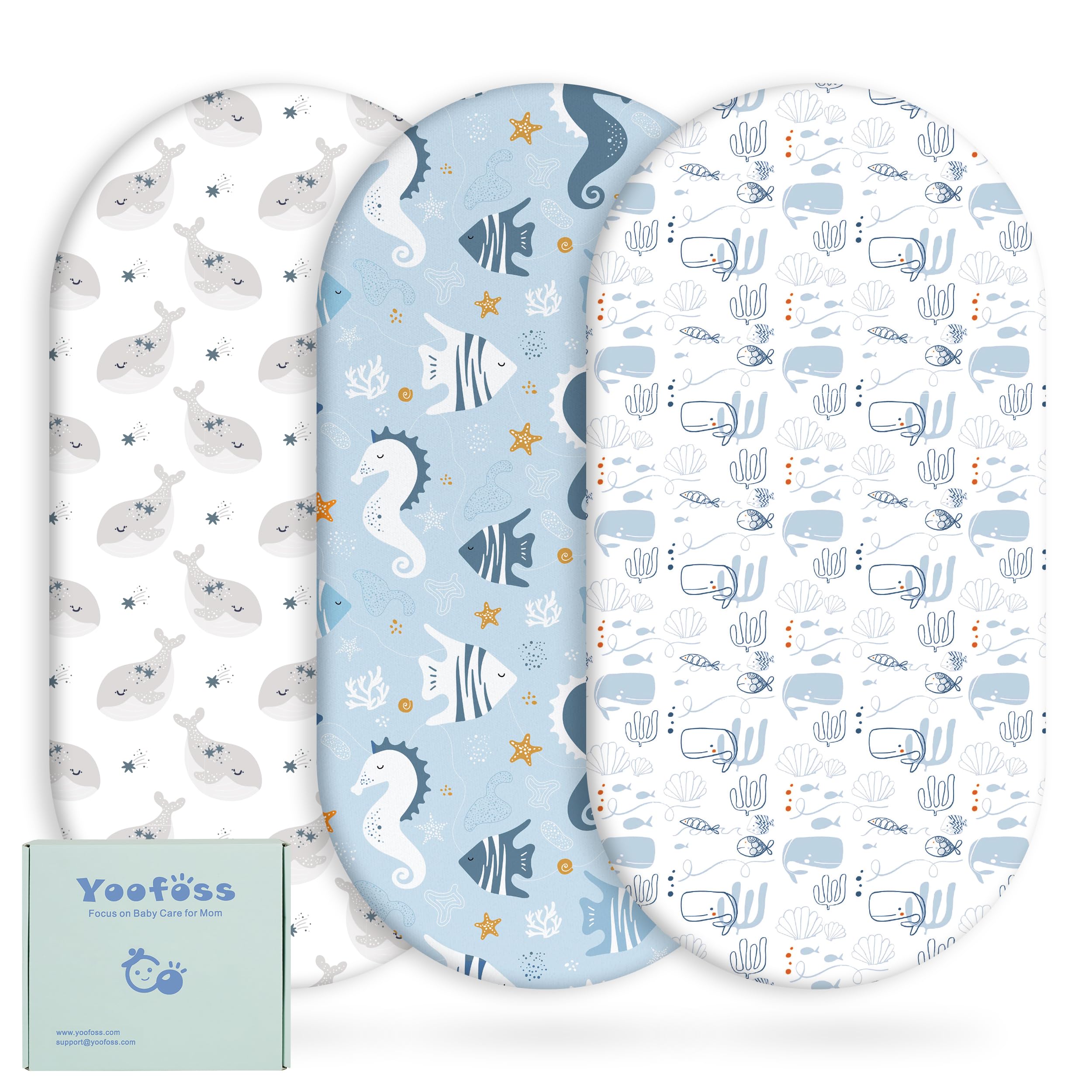 Yoofoss 2-Pack Soft Microfiber Fitted baby Crib Sheets