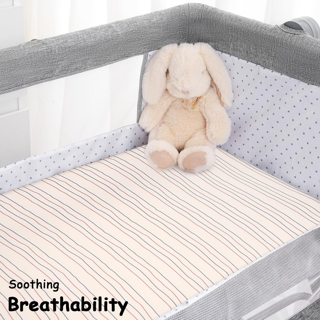 Yoofoss 2-Pack Soft Microfiber Fitted baby Crib Sheets