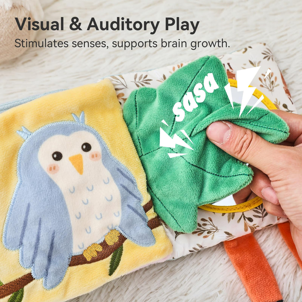 Macabaka Montessori Sensory Soft Book for Babies 0–12 Months