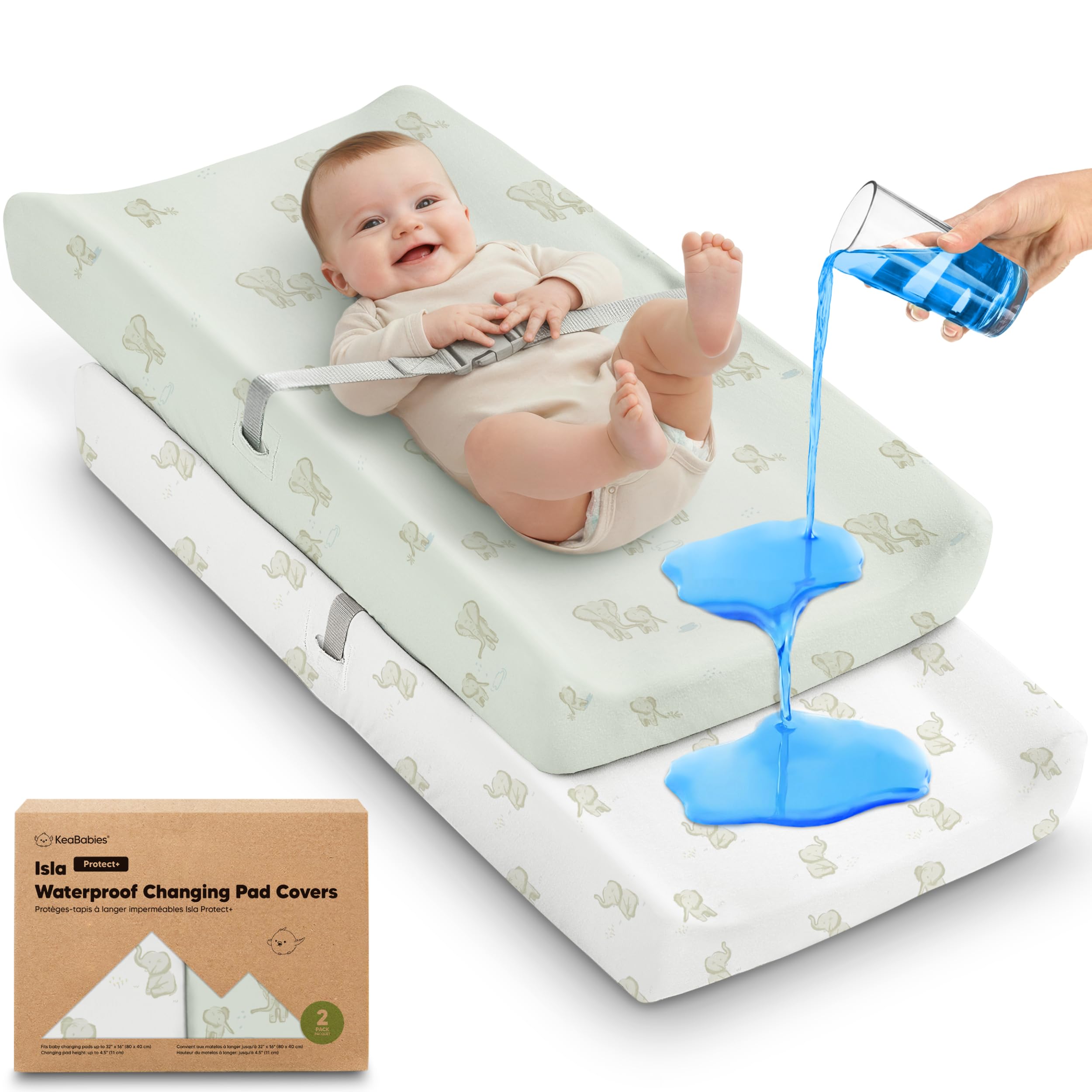 2-Pack Organic Cotton Changing Pad Covers for Babies