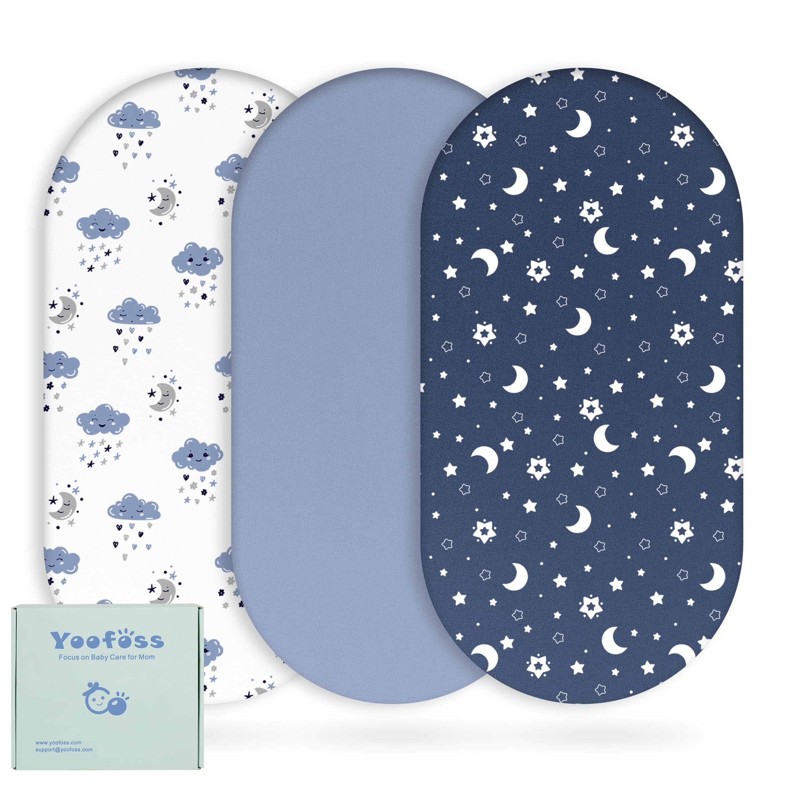 Yoofoss 2-Pack Soft Microfiber Fitted baby Crib Sheets