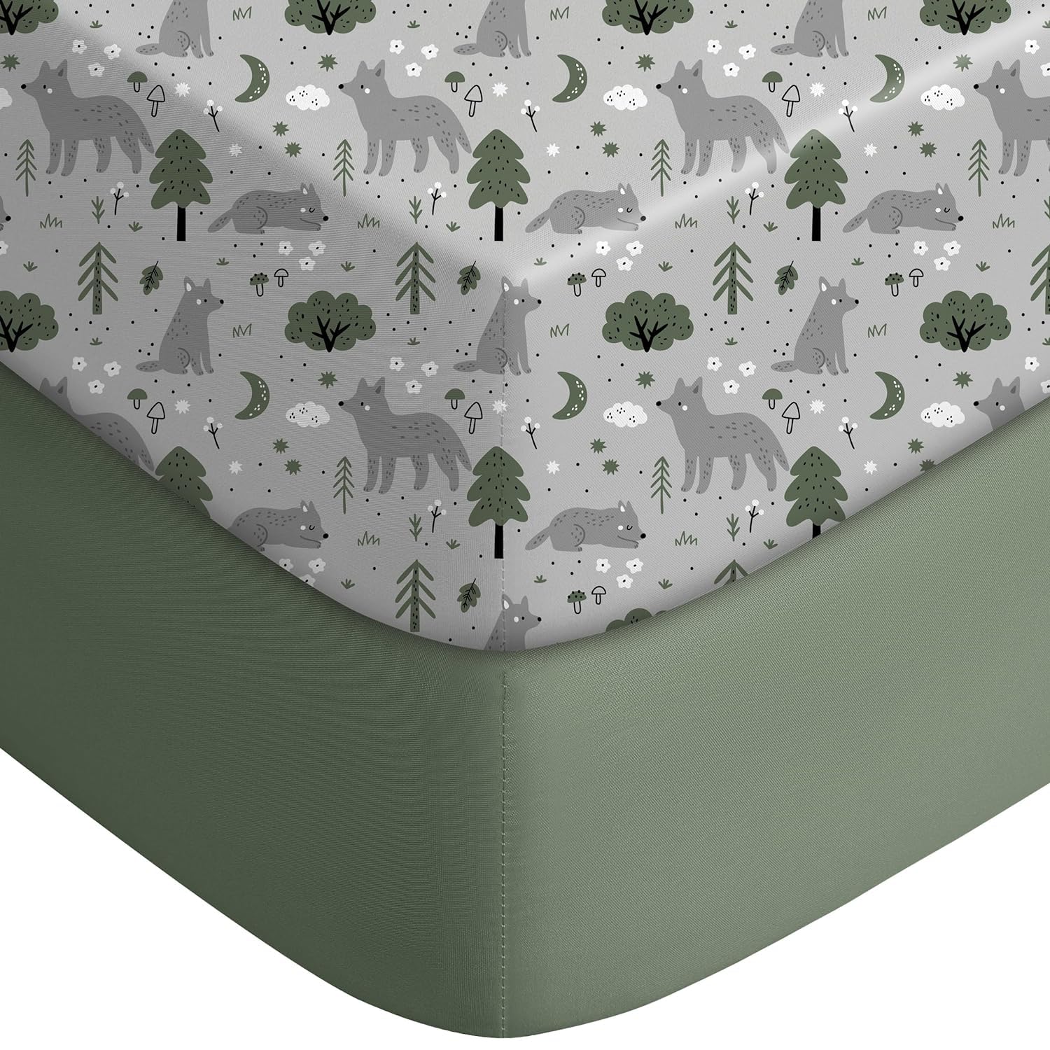 Yoofoss 2-Pack Soft Microfiber Fitted baby Crib Sheets
