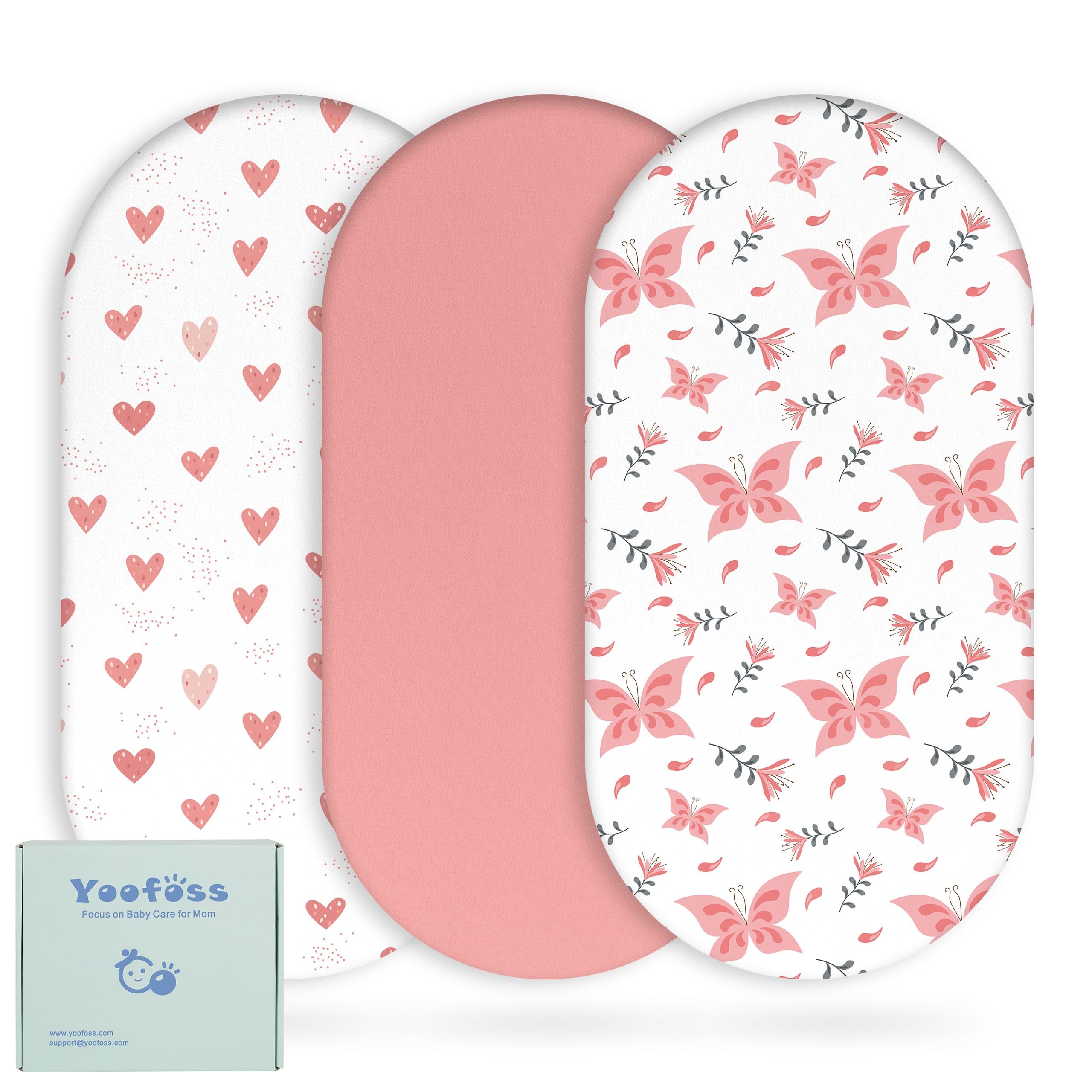 Yoofoss 2-Pack Soft Microfiber Fitted baby Crib Sheets