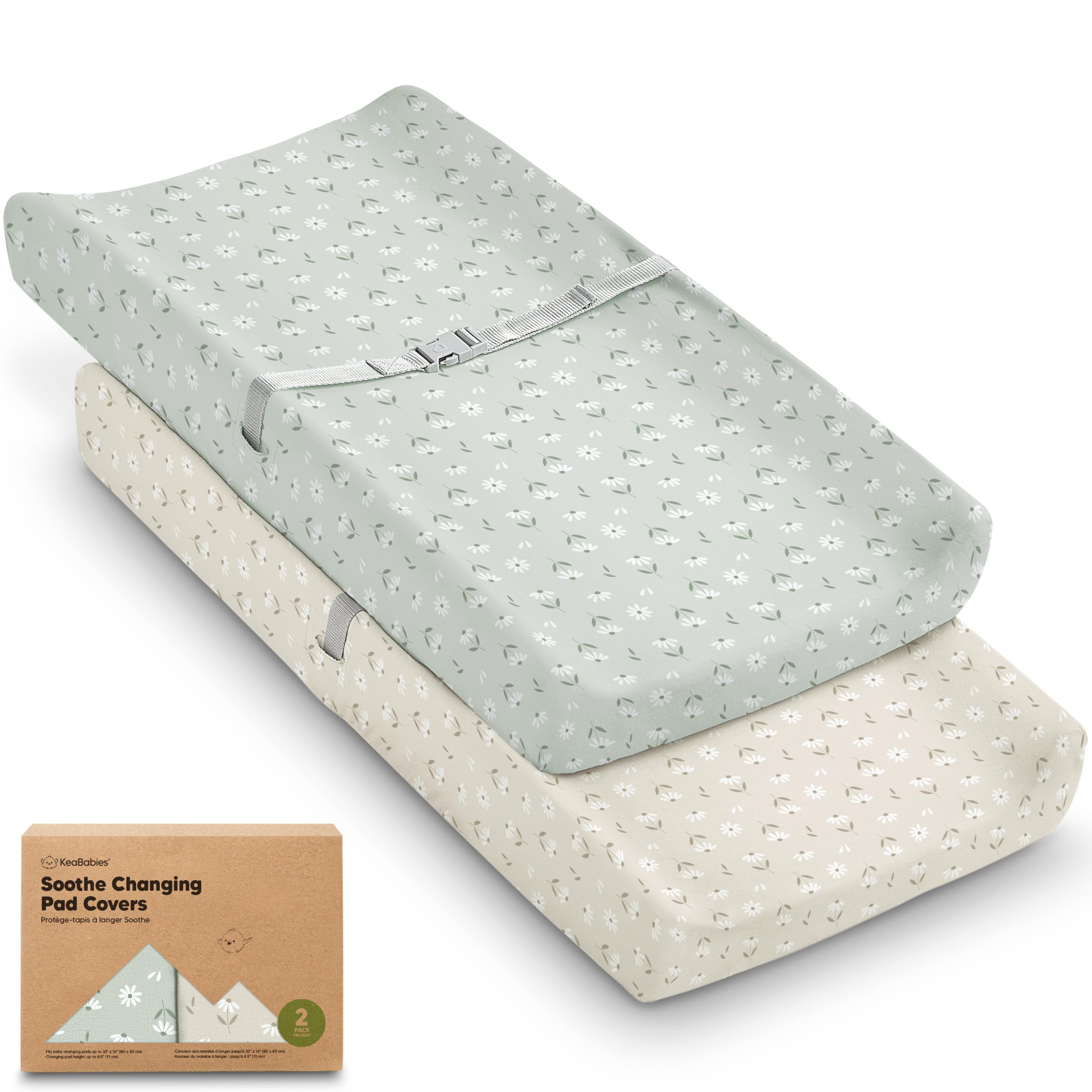 2-Pack Organic Cotton Changing Pad Covers for Babies