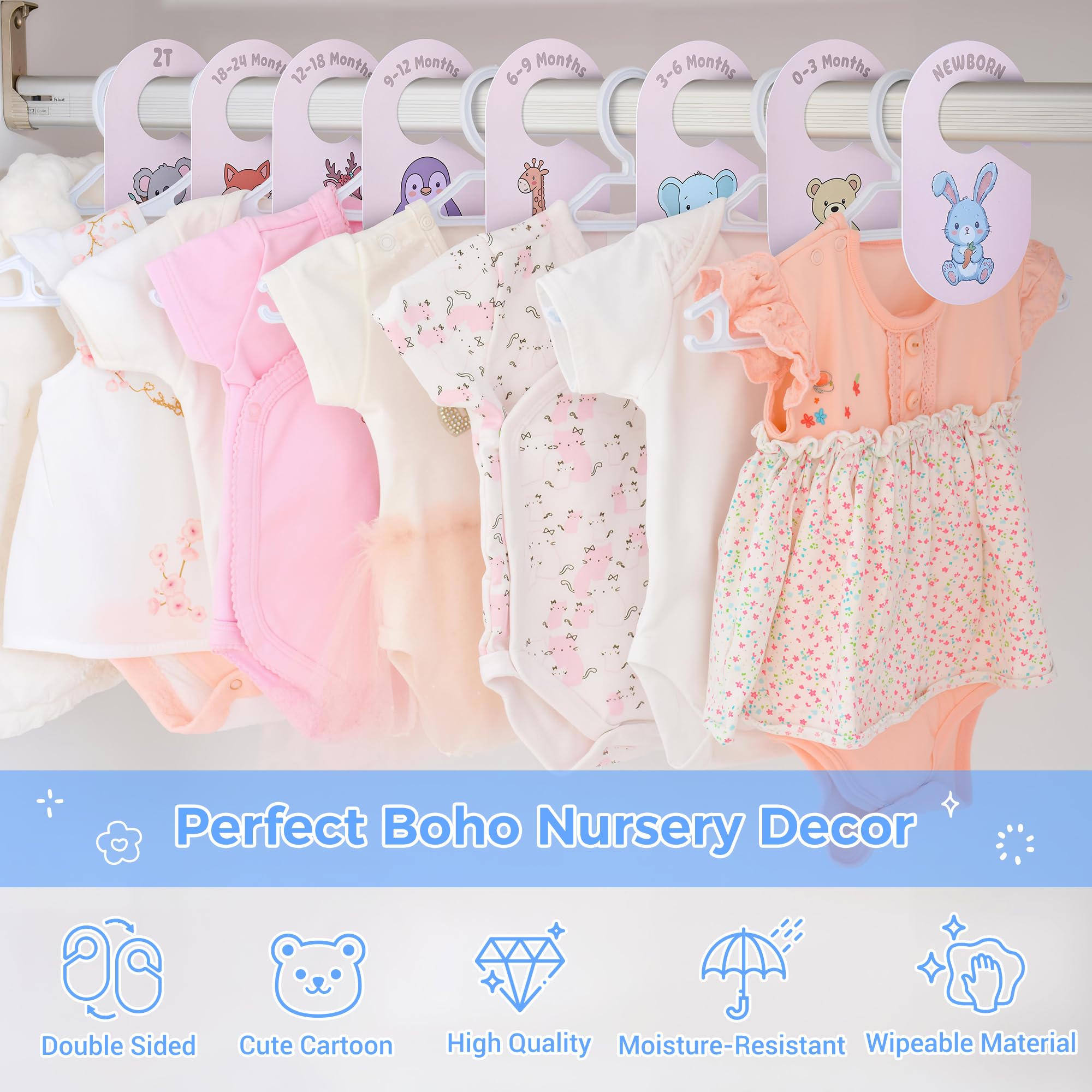 COOLBEBE Double-Sided Baby Closet Dividers