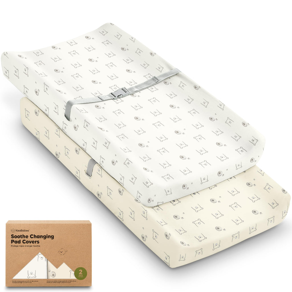 2-Pack Organic Cotton Changing Pad Covers for Babies