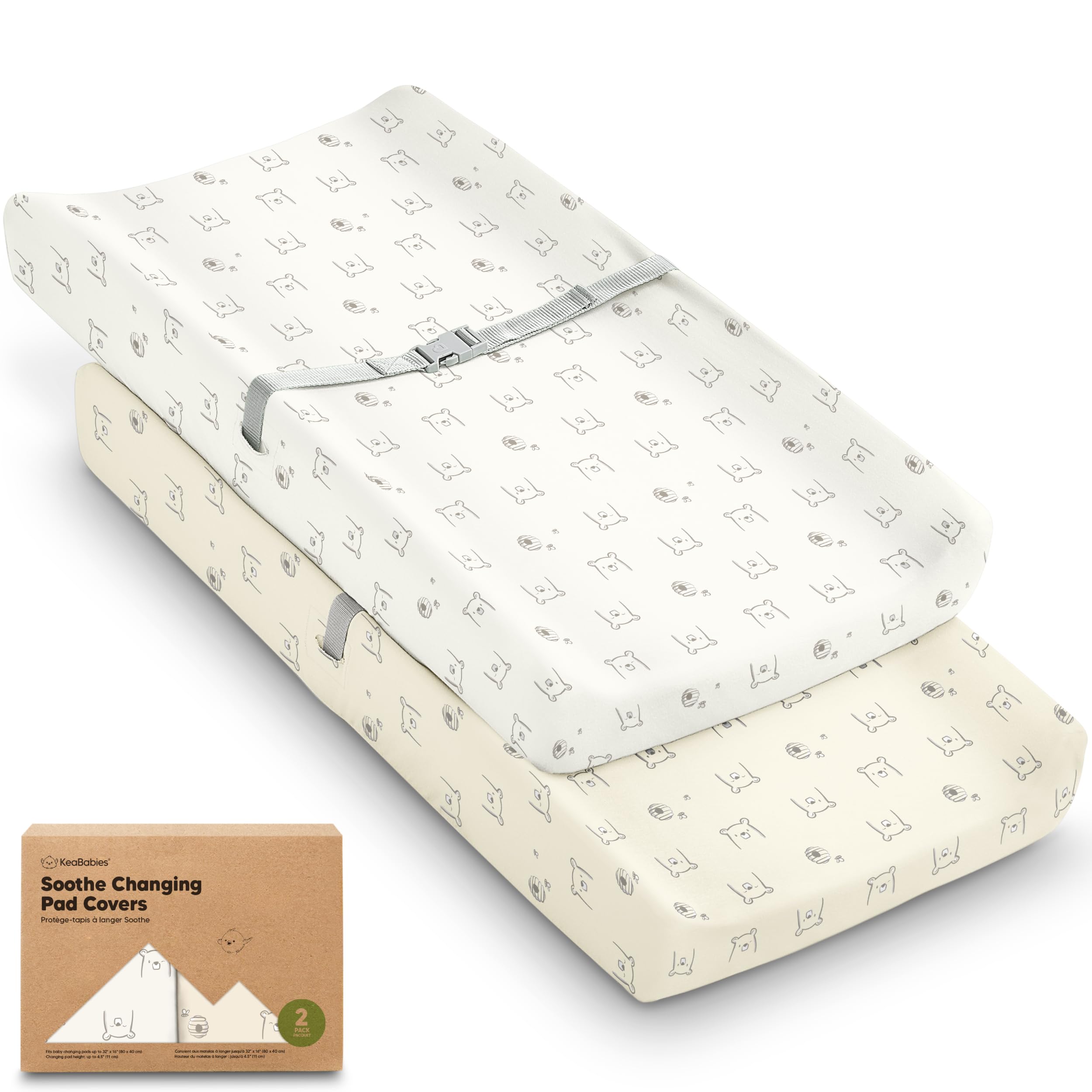 2-Pack Organic Cotton Changing Pad Covers for Babies