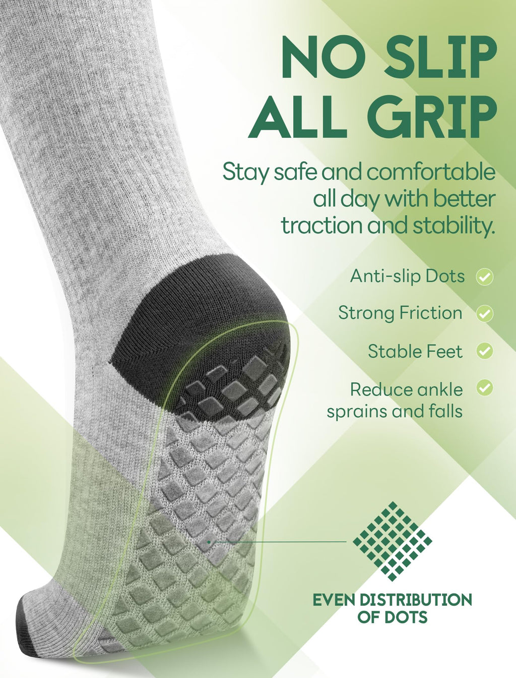 SONORAN Compression Socks for Pregnant Women (2/3 Pairs) 15-20 mmHg Bamboo Viscose Non-slip Sock for Nurses Pregnancy