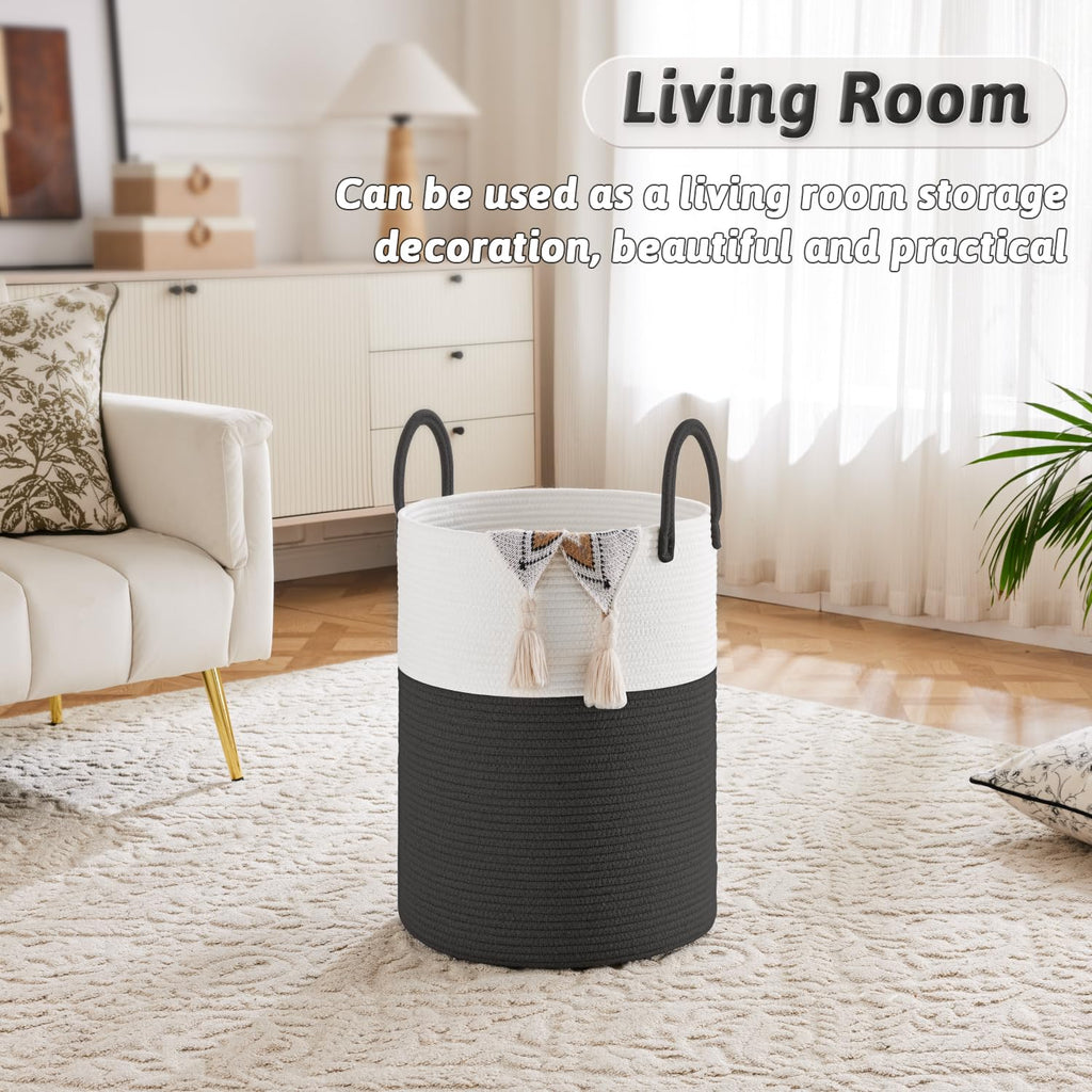 Artfeel 60L Woven Cotton Rope Laundry Hamper