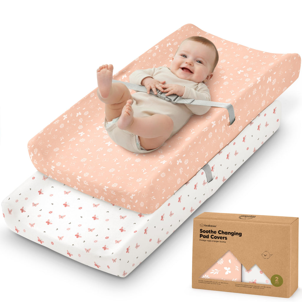 2-Pack Organic Cotton Changing Pad Covers for Babies