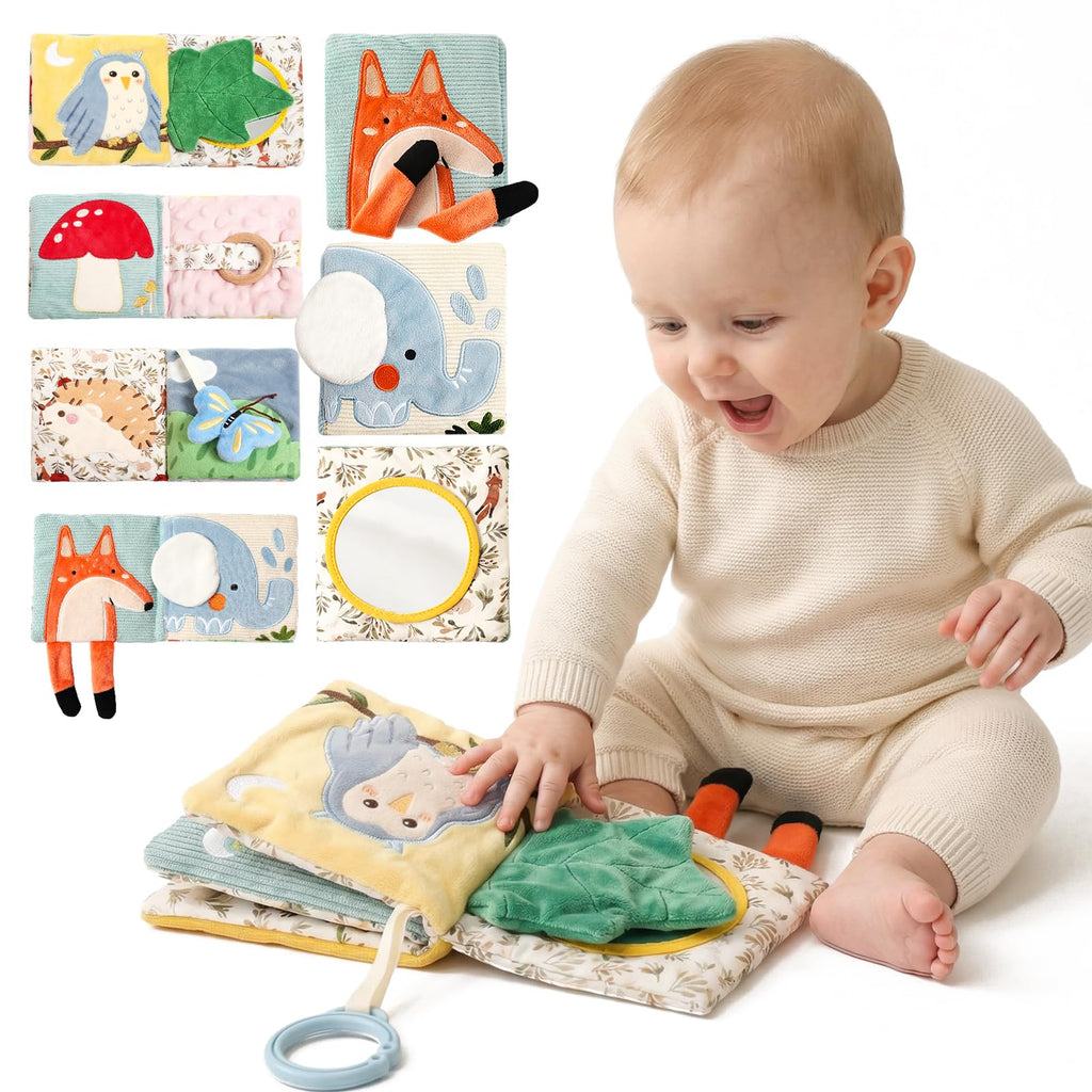 Macabaka Montessori Sensory Soft Book for Babies 0–12 Months