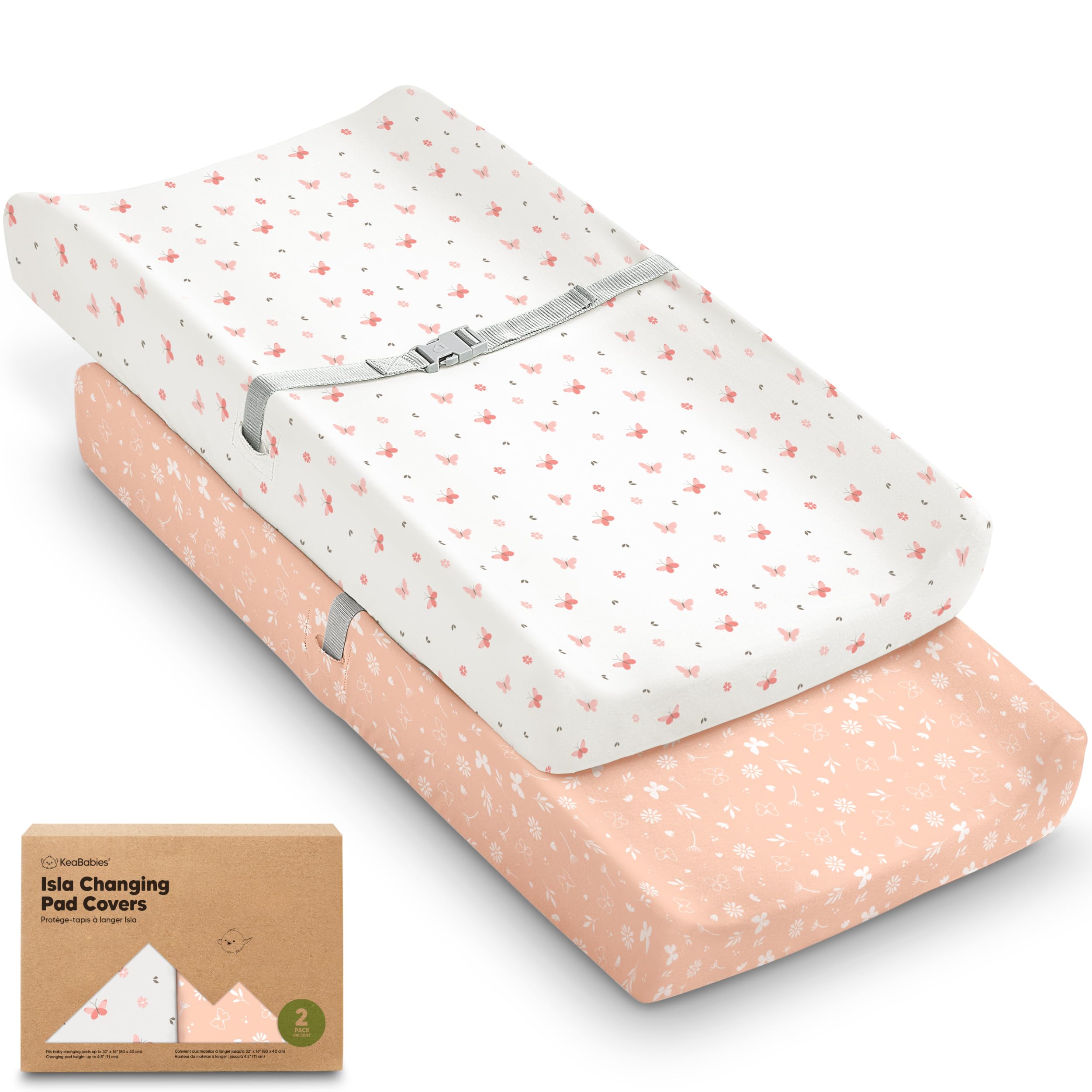 2-Pack Organic Cotton Changing Pad Covers for Babies