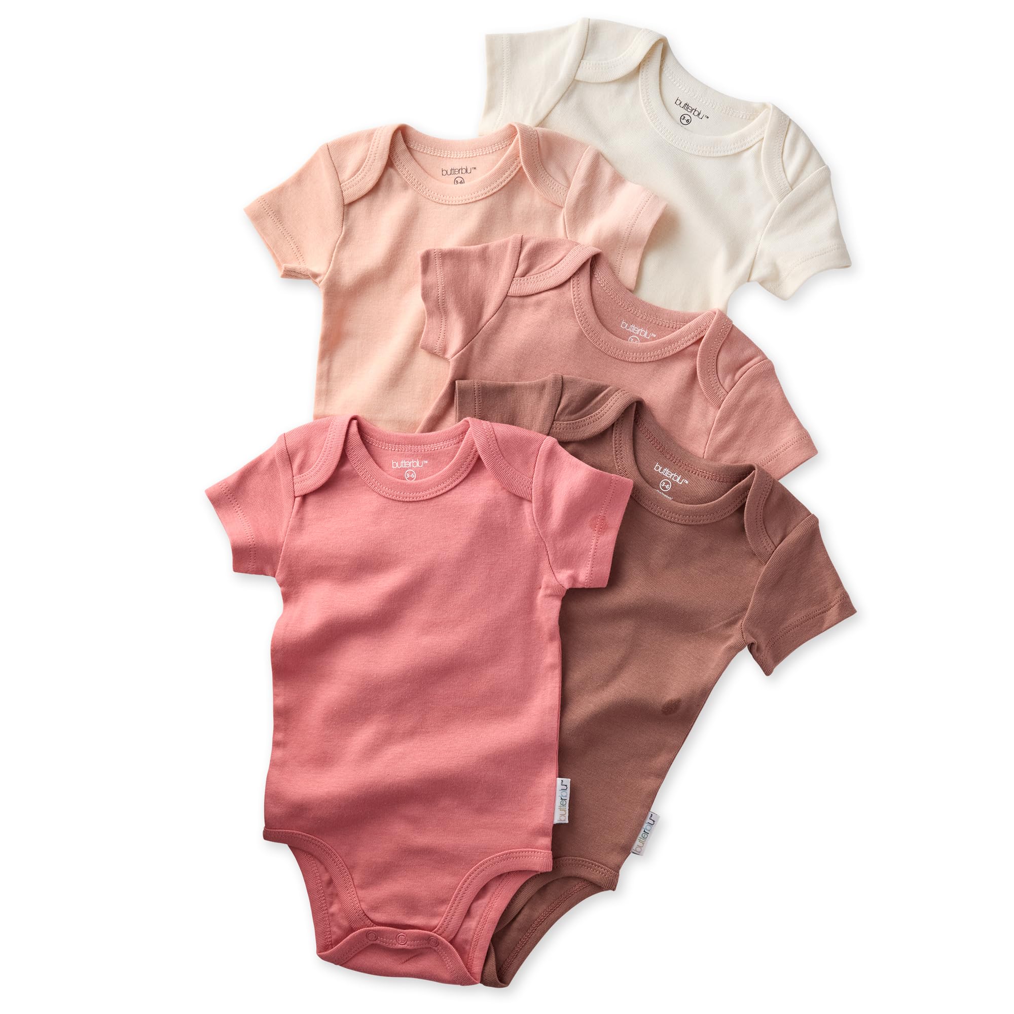 Butterblu Avery 5/10-Pack Organic Cotton Baby Bodysuits