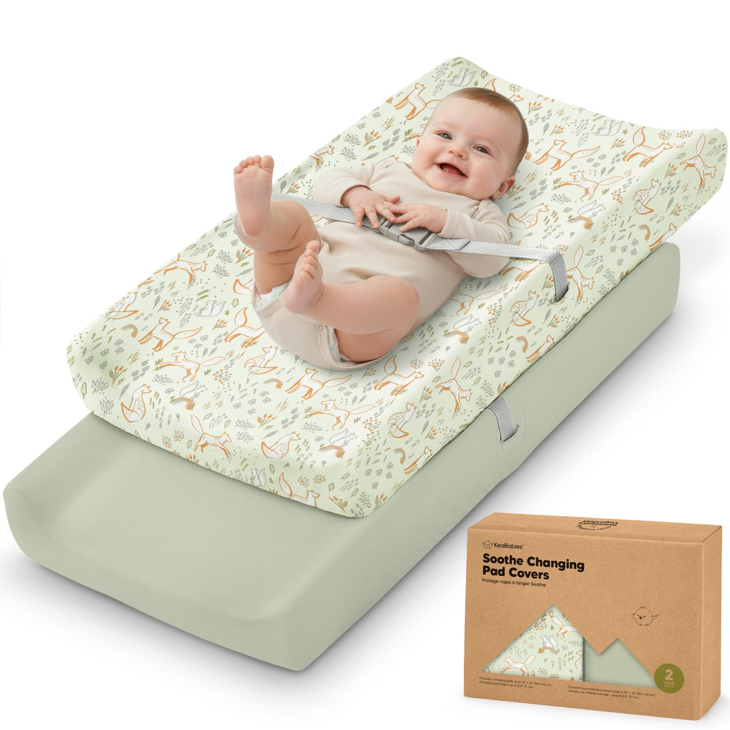 2-Pack Organic Cotton Changing Pad Covers for Babies