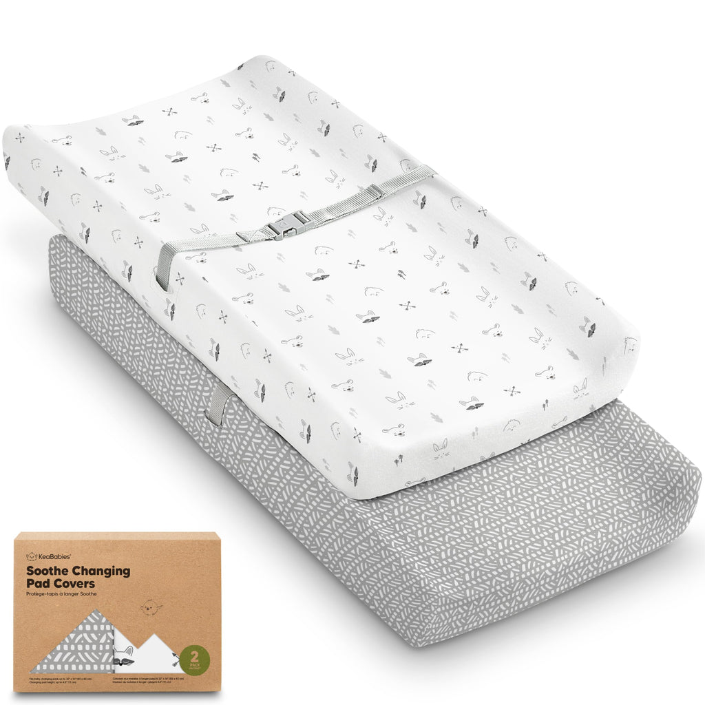 2-Pack Organic Cotton Changing Pad Covers for Babies
