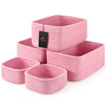 VIRETH HAUS 5-Pack Woven Rope Nursery Storage Baskets