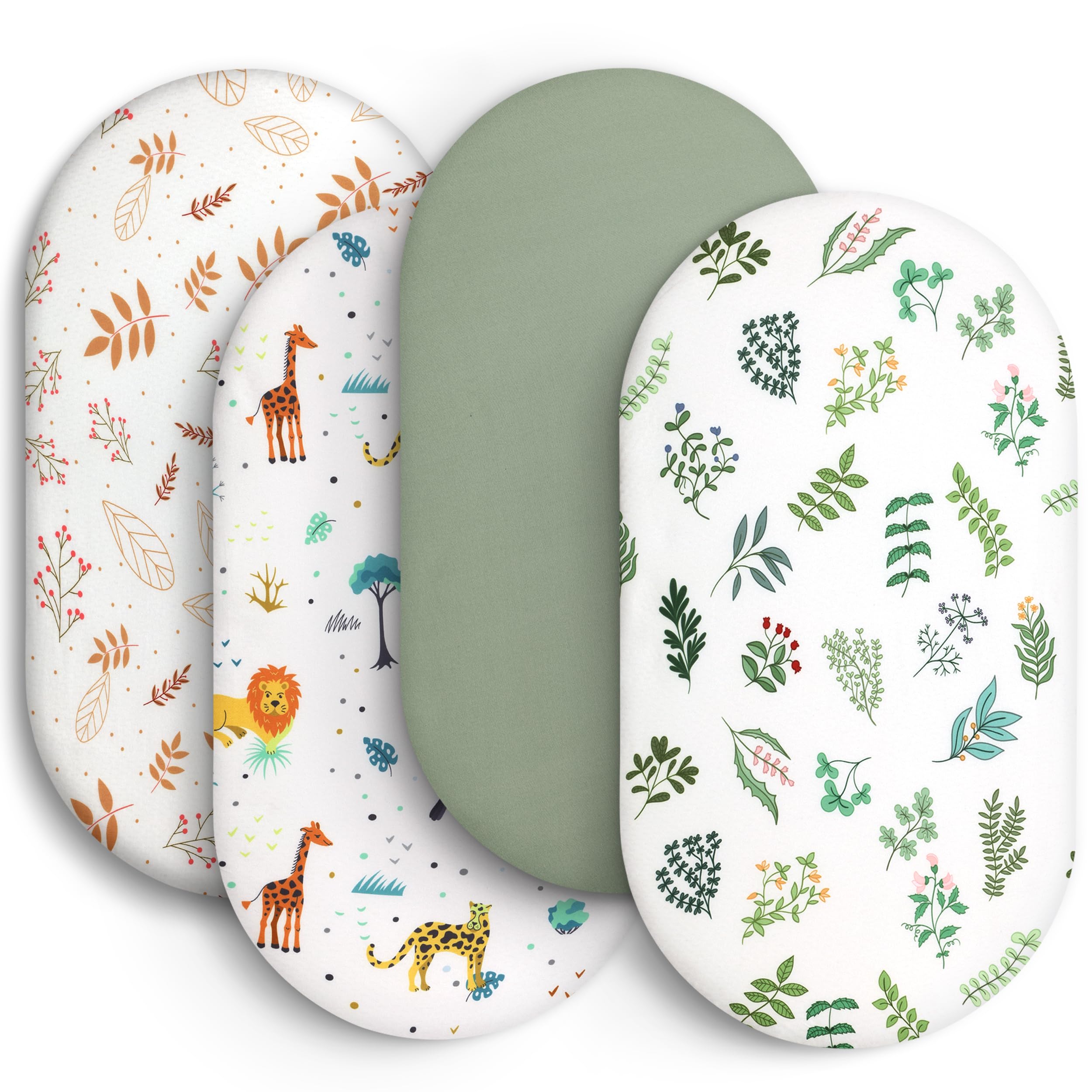 Soft Fitted Baby Bassinet Sheets with Snug Elastic Fit
