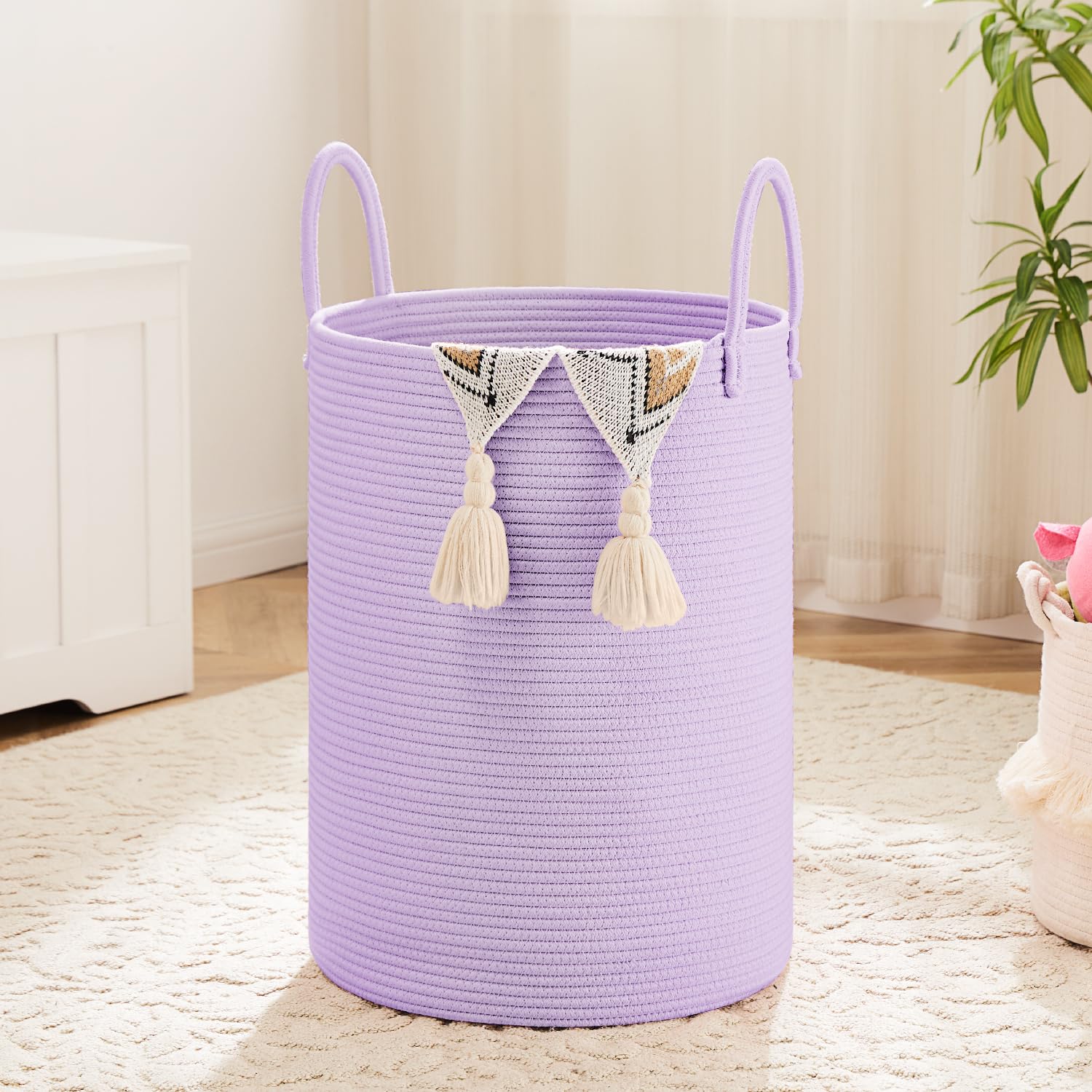 Artfeel 60L Woven Cotton Rope Laundry Hamper
