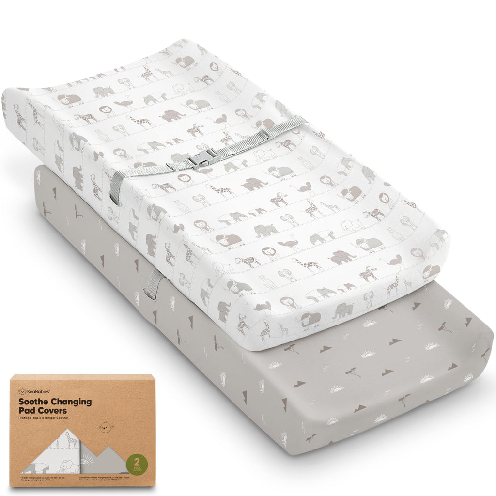 2-Pack Organic Cotton Changing Pad Covers for Babies