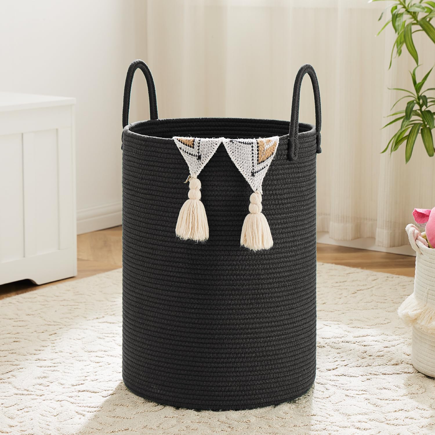 Artfeel 60L Woven Cotton Rope Laundry Hamper