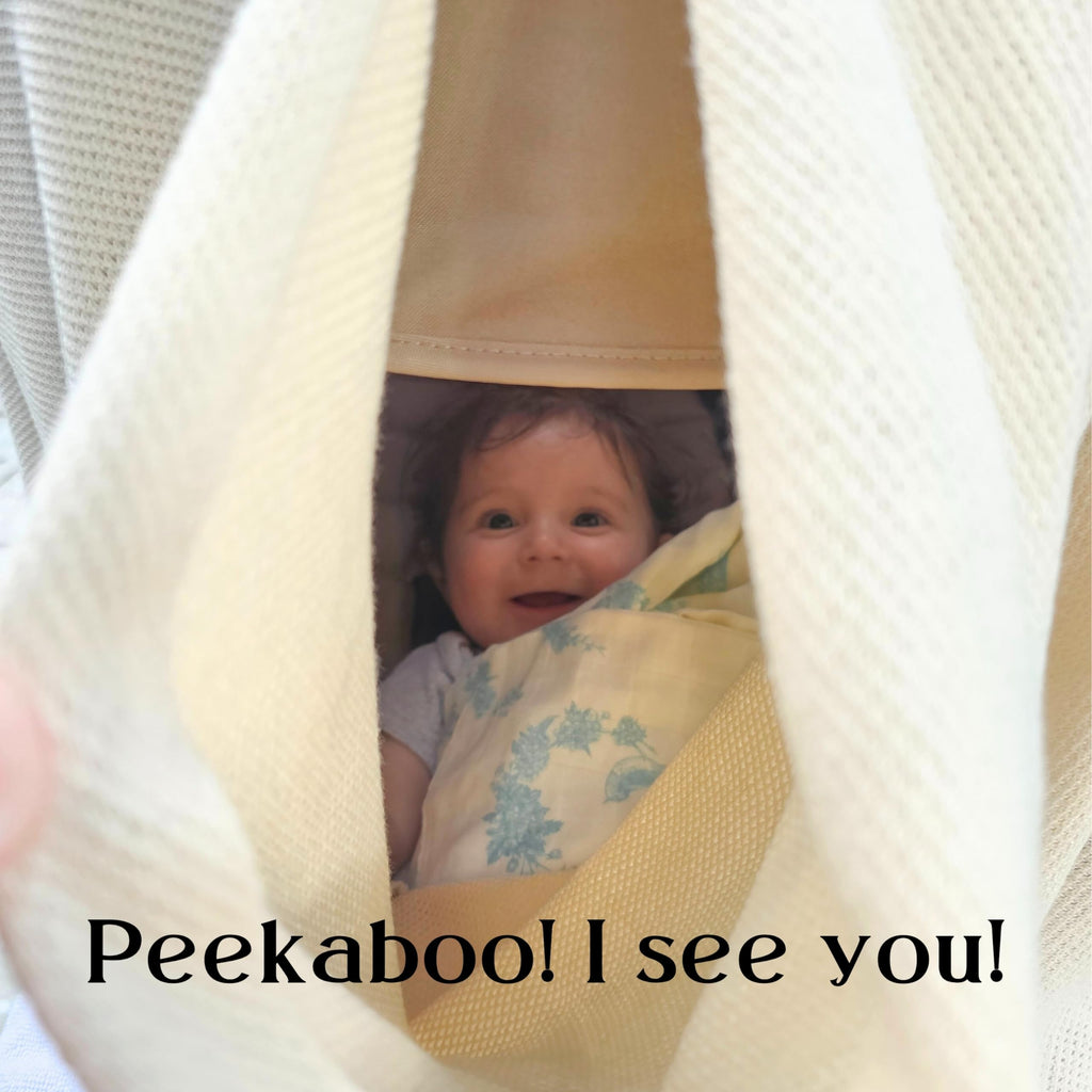 Little Rou Peekaboo Nursing Cover Up for Breastfeeding - Breathable Knit - Soft Organic Cotton & Cashmere Breast Feeding Poncho for Women - Privacy Feature - Includes Mesh Laundry Bag