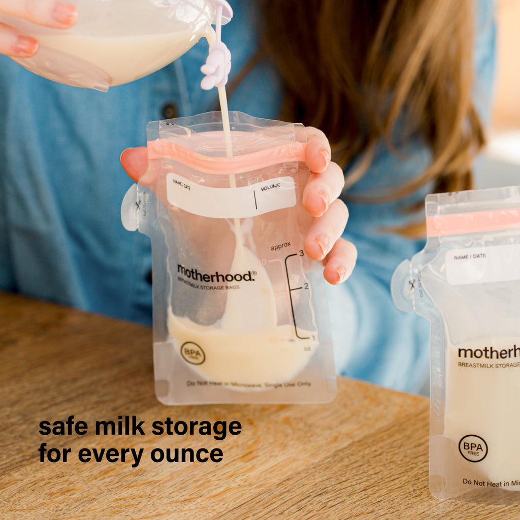 Motherhood Maternity Breastmilk Storage Bags Variety Pack – 3 oz & 6 oz Breast Milk Freezer Bags, Leak Proof, Pre-Sterilized & BPA Free