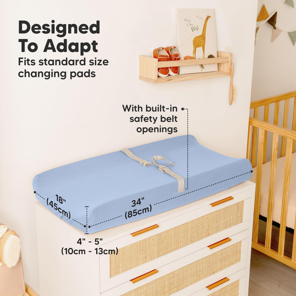 2-Pack Organic Cotton Changing Pad Covers for Babies