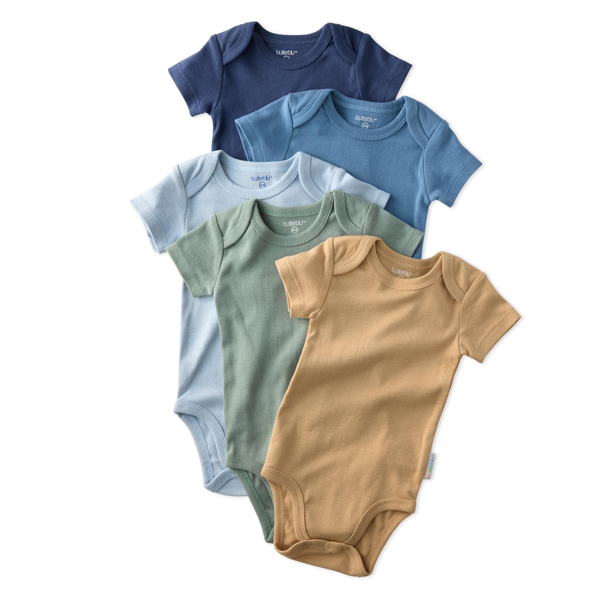 Butterblu Avery 5/10-Pack Organic Cotton Baby Bodysuits