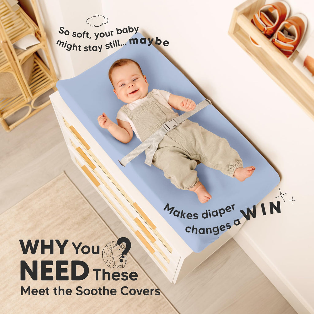 2-Pack Organic Cotton Changing Pad Covers for Babies
