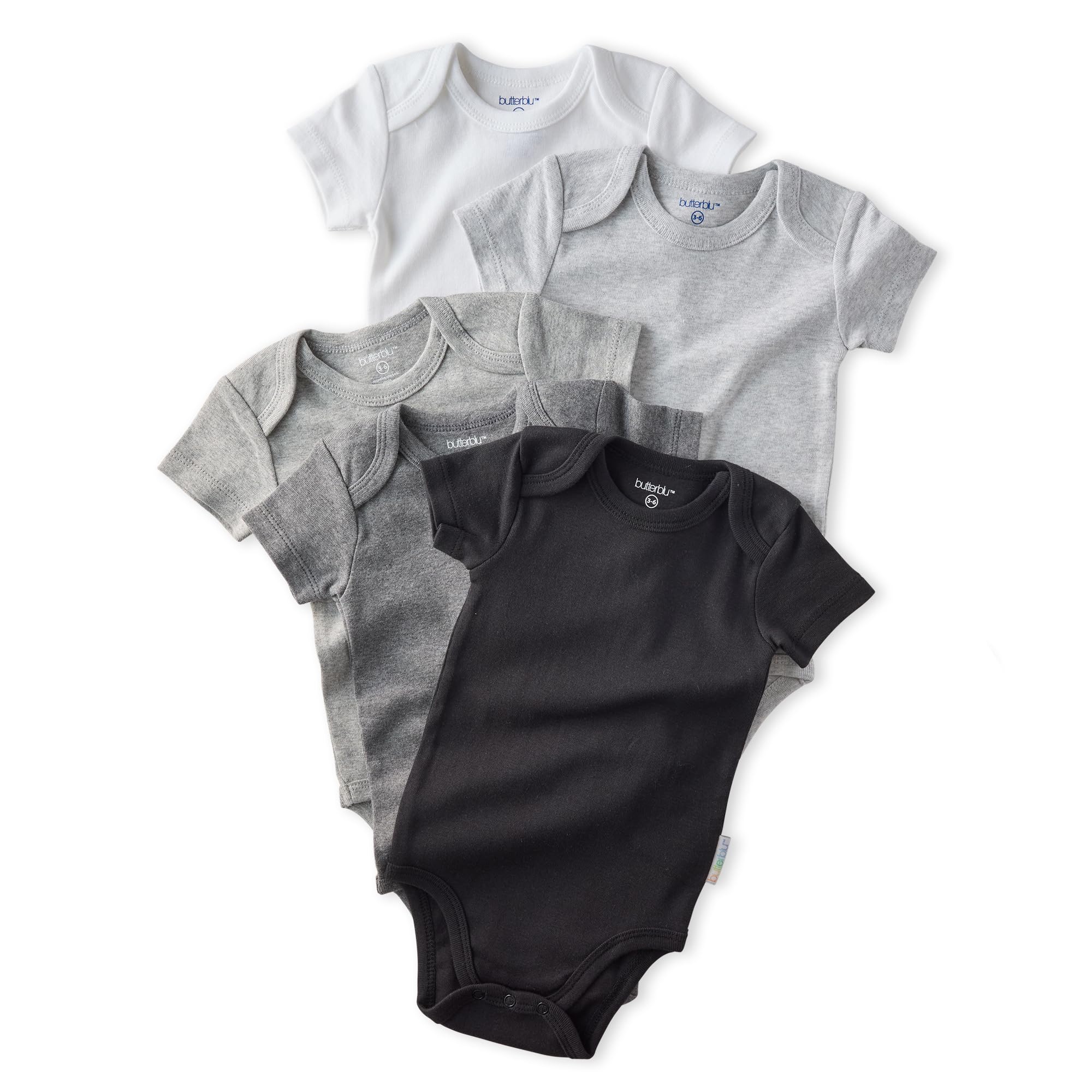 Butterblu Avery 5/10-Pack Organic Cotton Baby Bodysuits