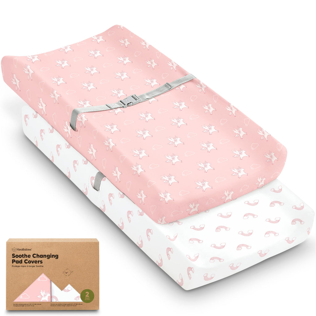 2-Pack Organic Cotton Changing Pad Covers for Babies