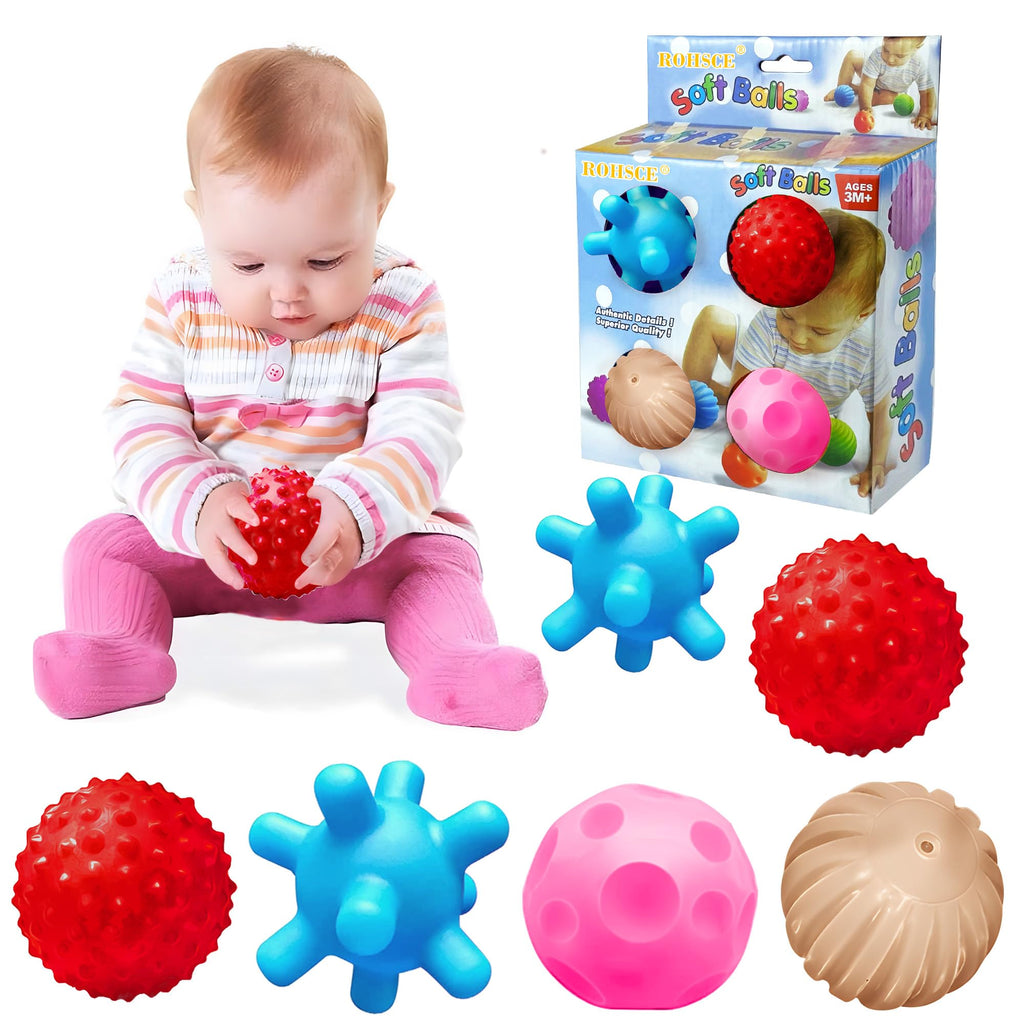 ROHSCE Textured Sensory Balls for Babies 3–12 Months