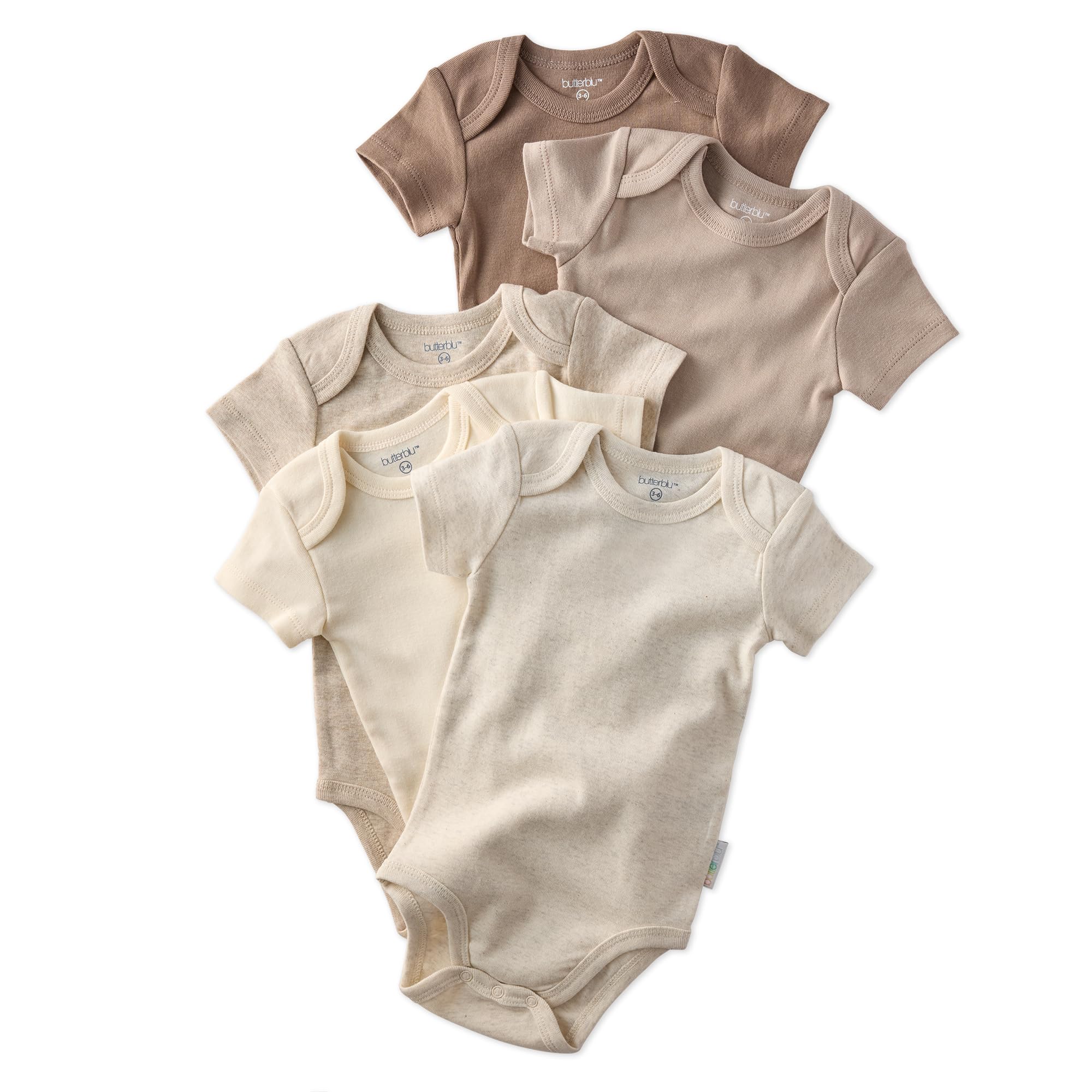 Butterblu Avery 5/10-Pack Organic Cotton Baby Bodysuits