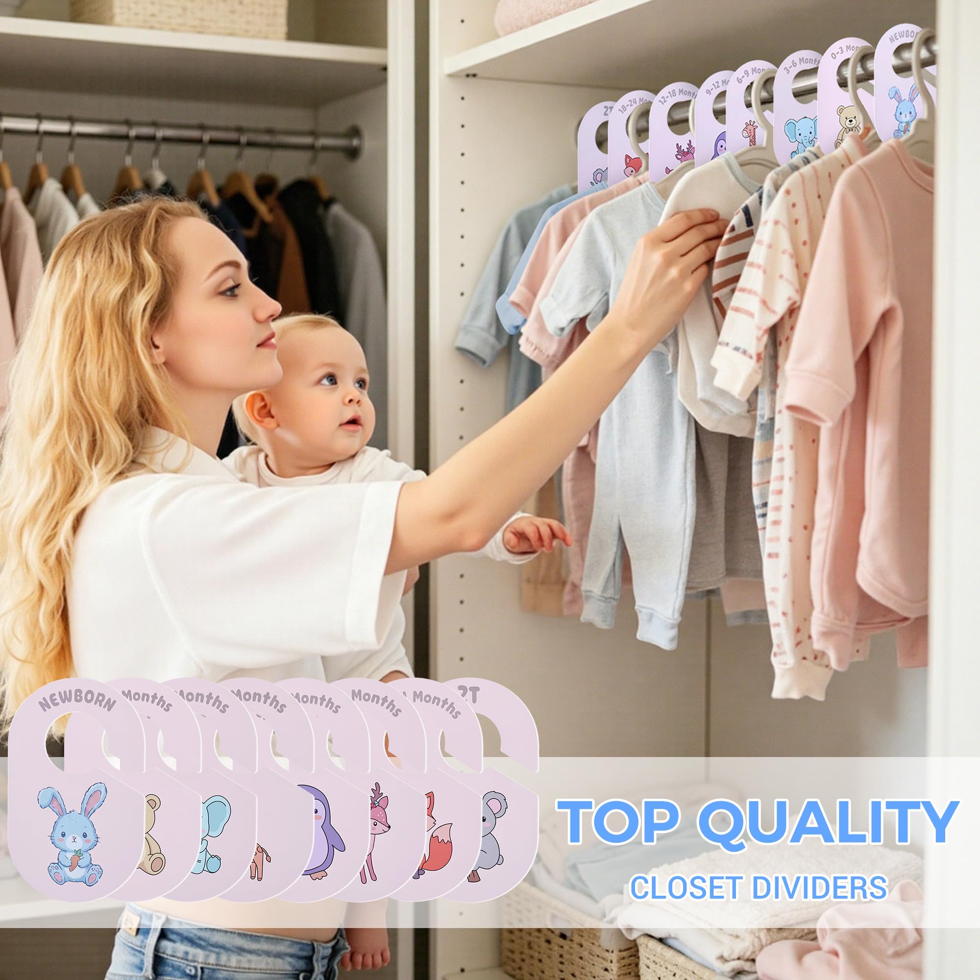 COOLBEBE Double-Sided Baby Closet Dividers