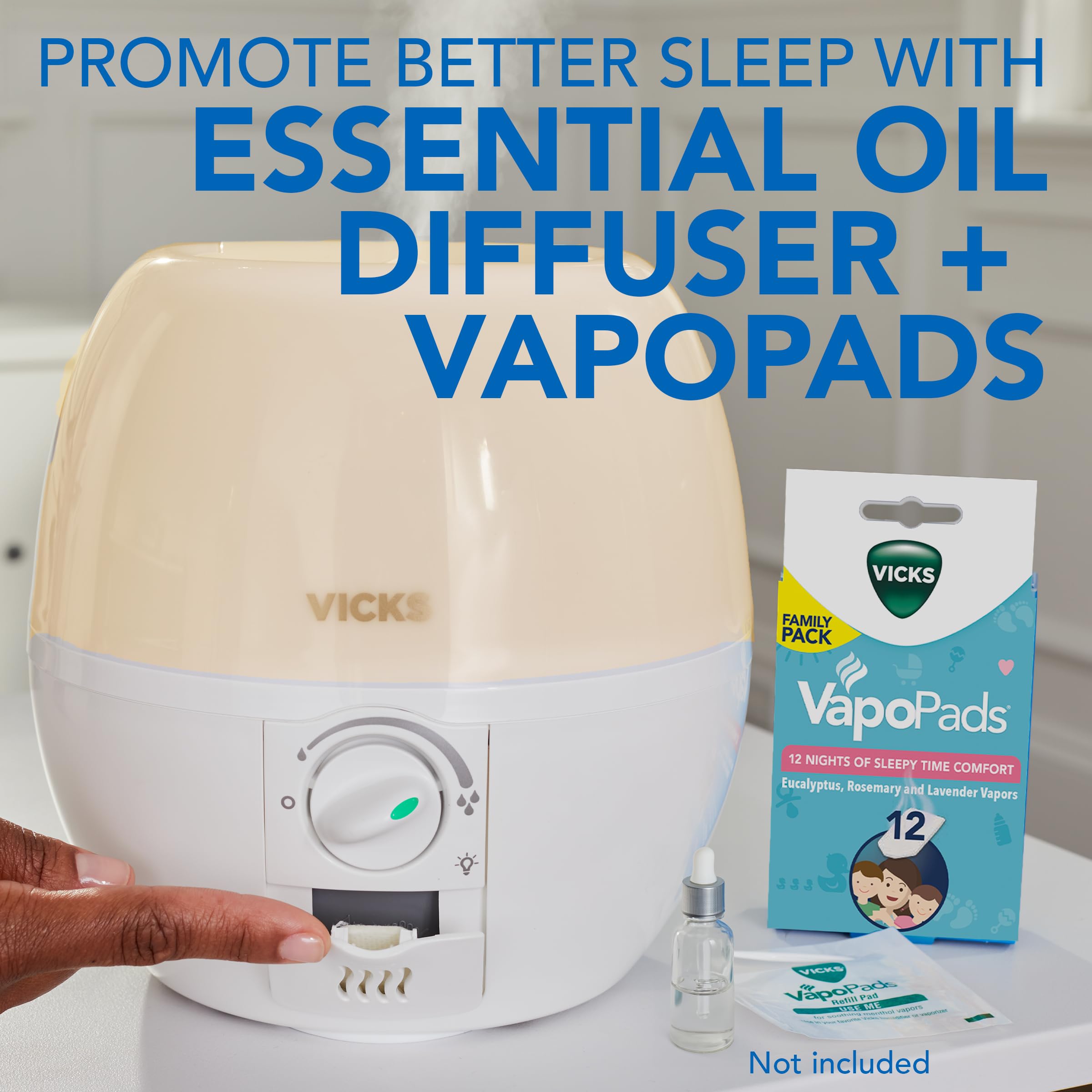 Vicks 3-in-1 SleepyTime Cool Mist Nursery Humidifier for Baby