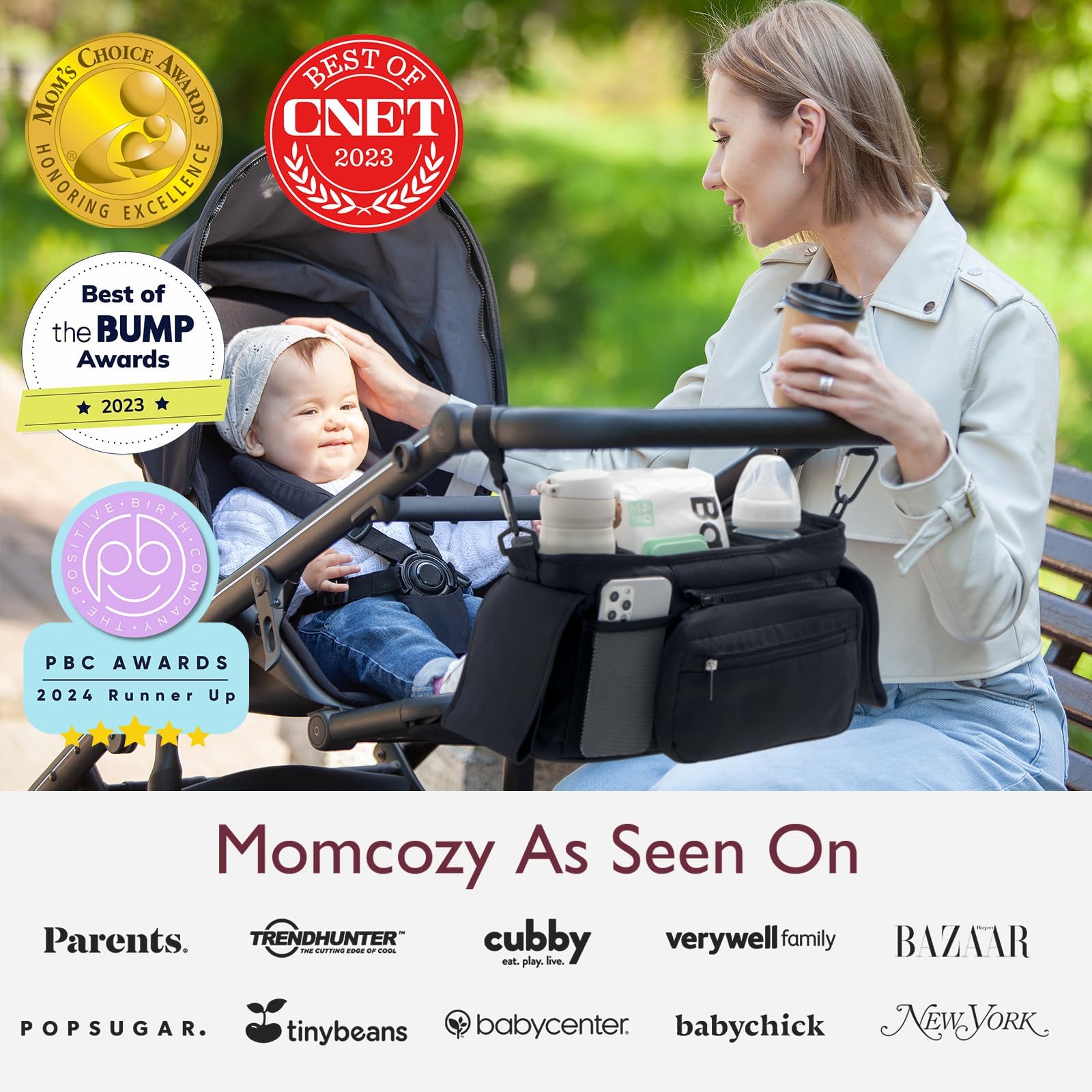 Momcozy Universal Stroller Organizer and Caddy