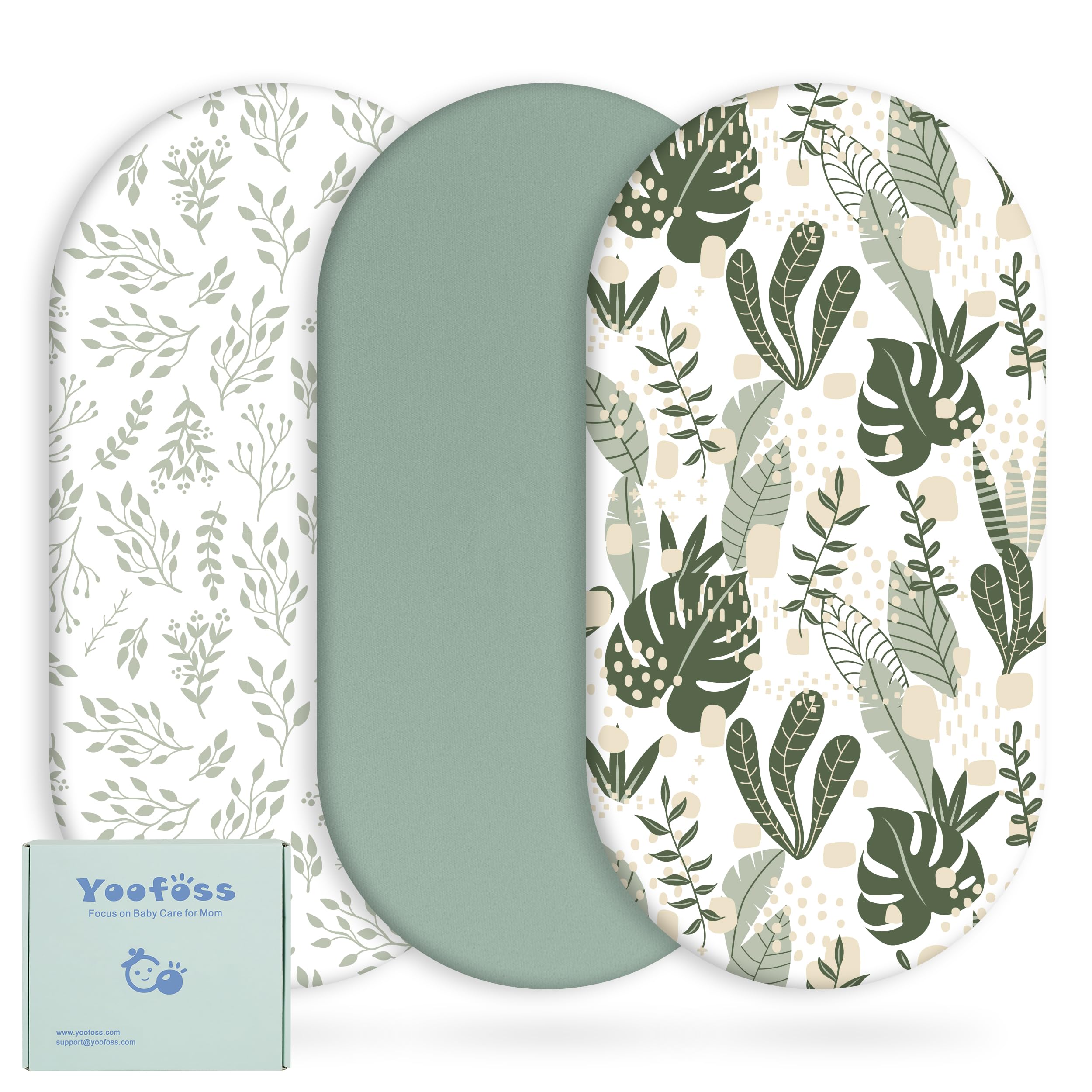 Yoofoss 2-Pack Soft Microfiber Fitted baby Crib Sheets