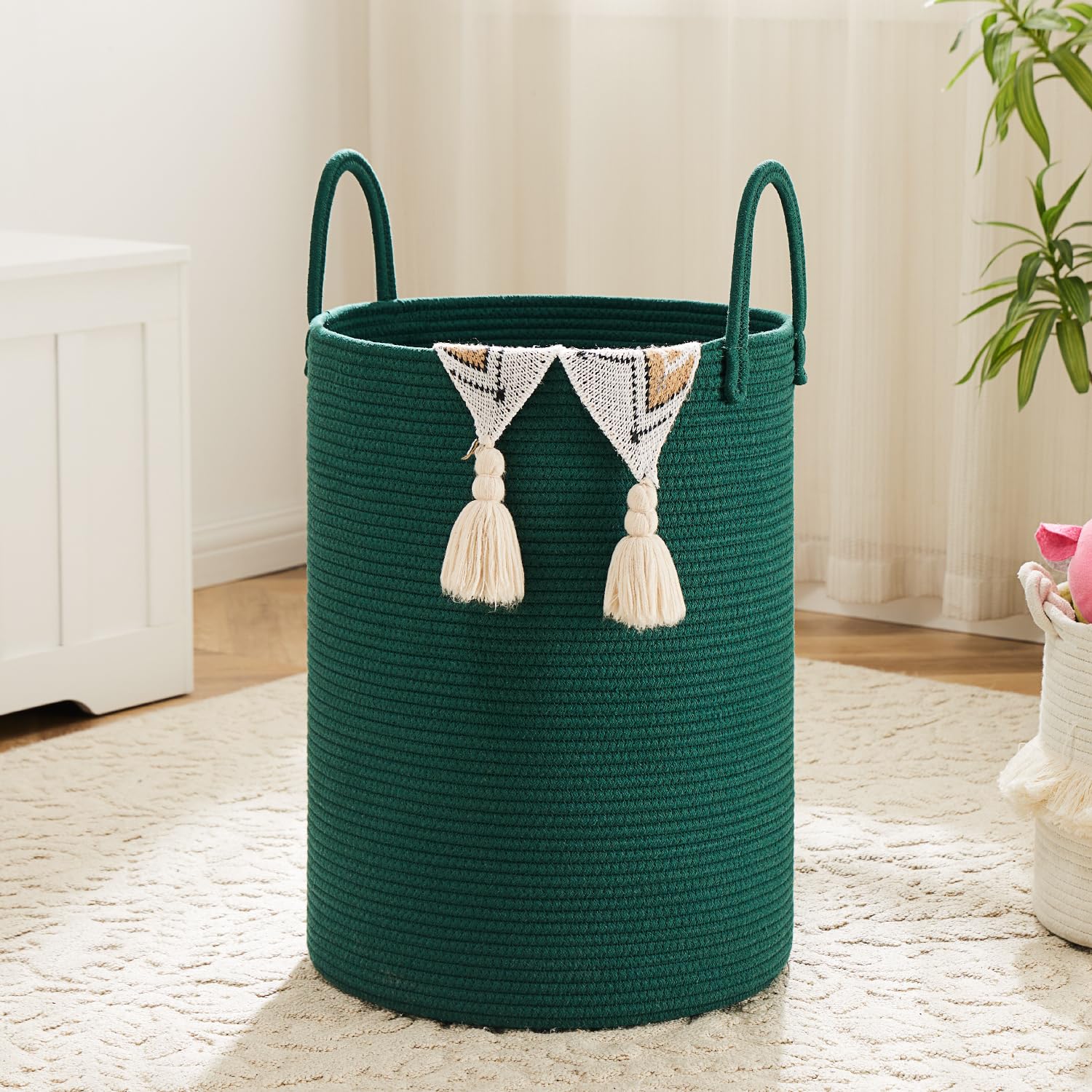 Artfeel 60L Woven Cotton Rope Laundry Hamper