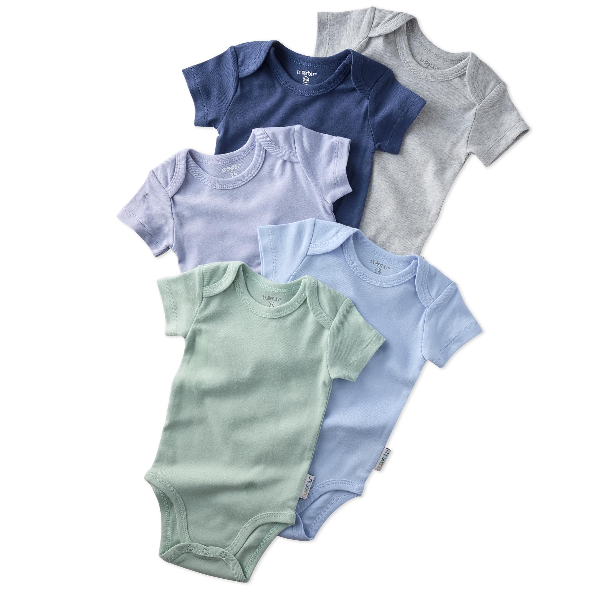 Butterblu Avery 5/10-Pack Organic Cotton Baby Bodysuits
