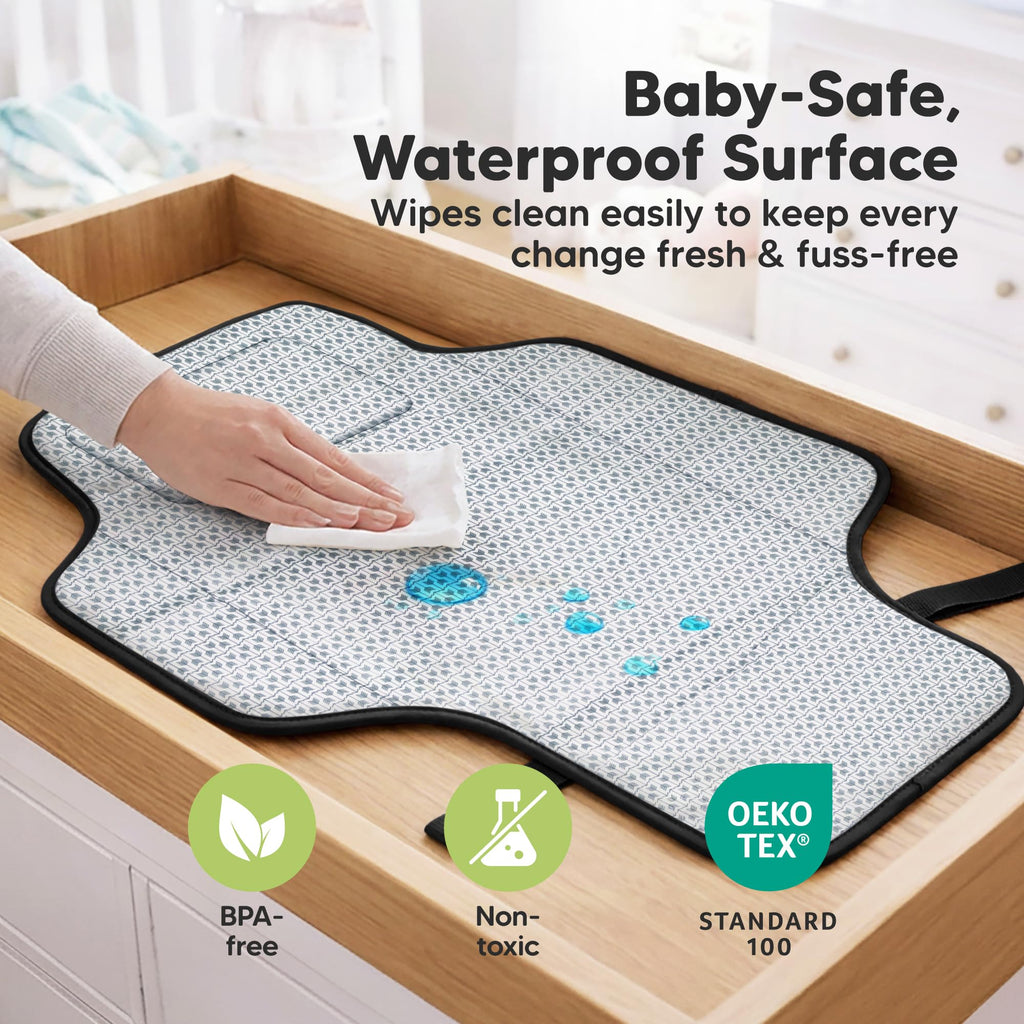 KeaBabies Waterproof Foldable Travel Changing Mat