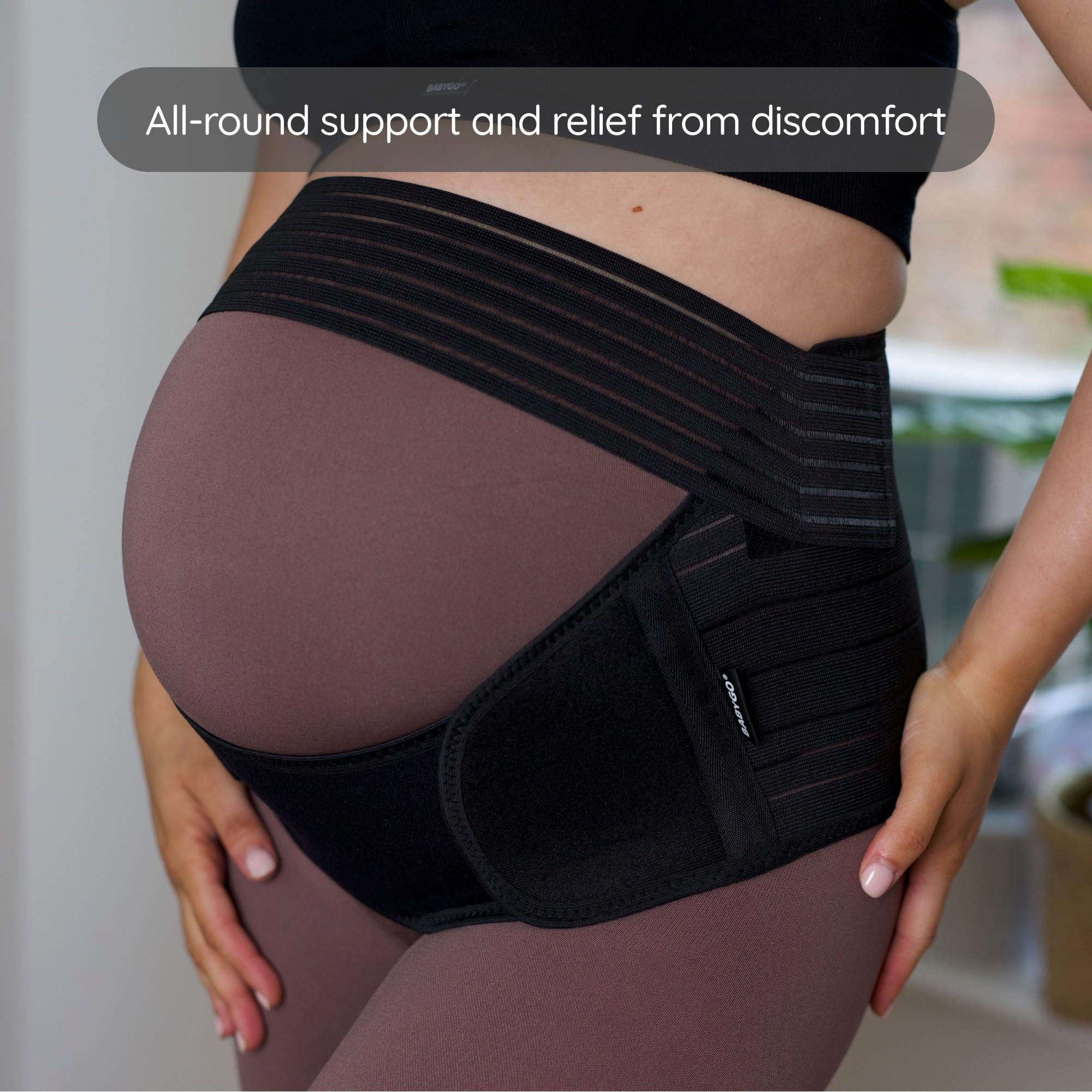 BABYGO® Pregnancy Support Belt – Maternity Belly Band for Back, Pelvic & Hip Pain Relief | Adjustable Bump Support