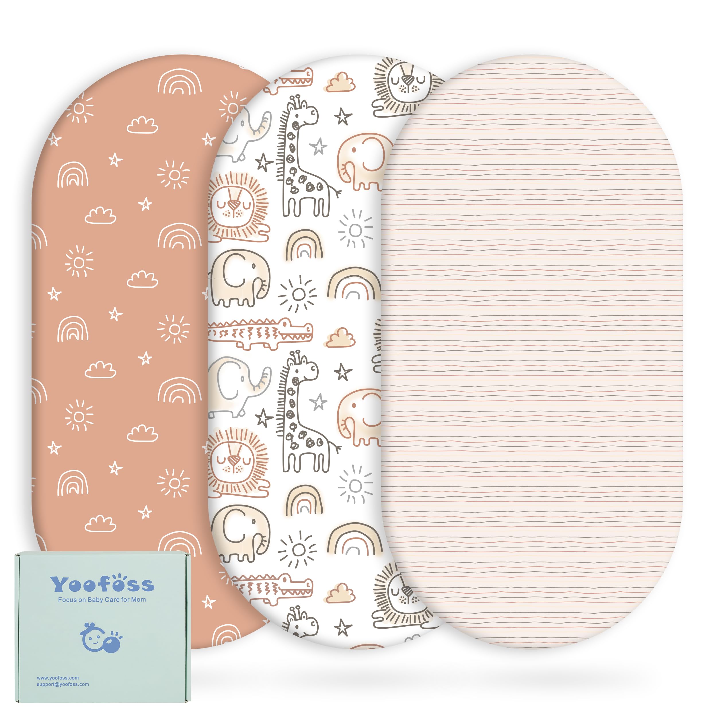 Yoofoss 2-Pack Soft Microfiber Fitted baby Crib Sheets