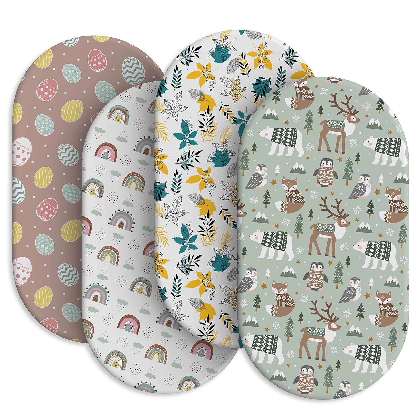 Soft Fitted Baby Bassinet Sheets with Snug Elastic Fit