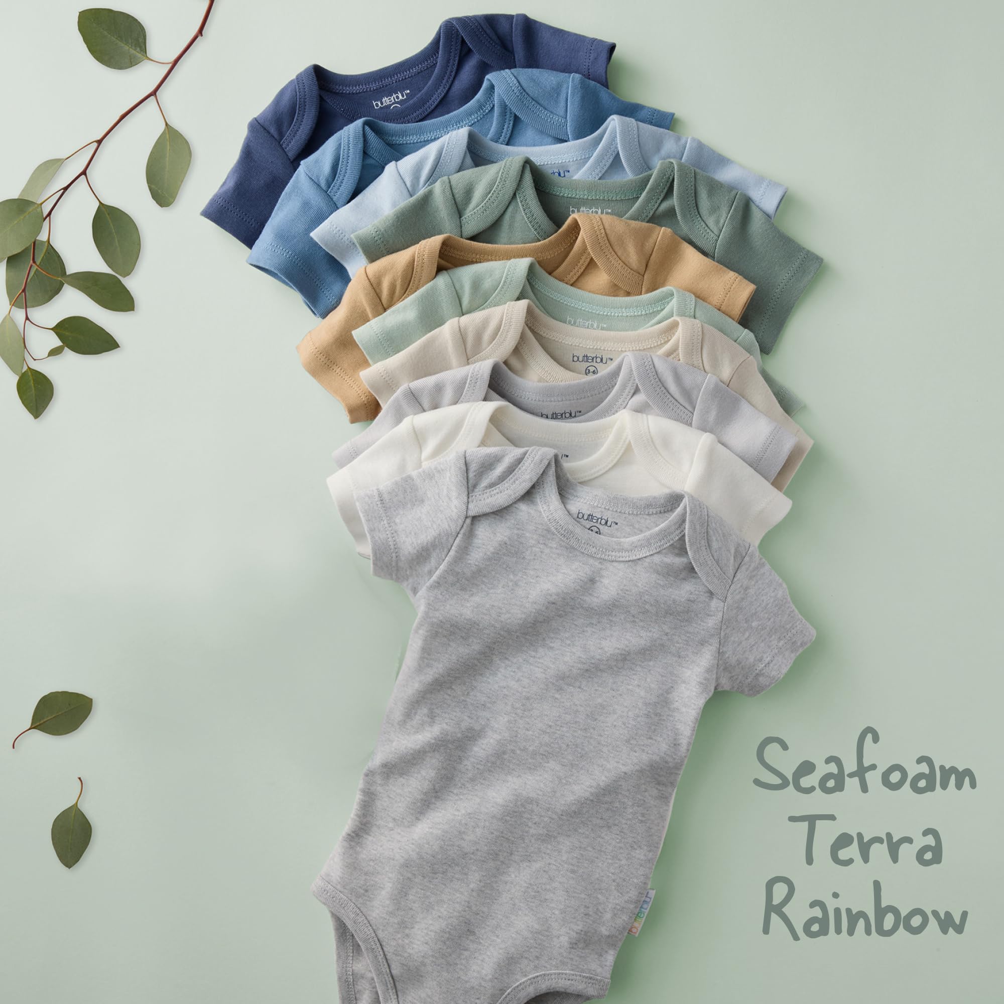 Butterblu Avery 5/10-Pack Organic Cotton Baby Bodysuits